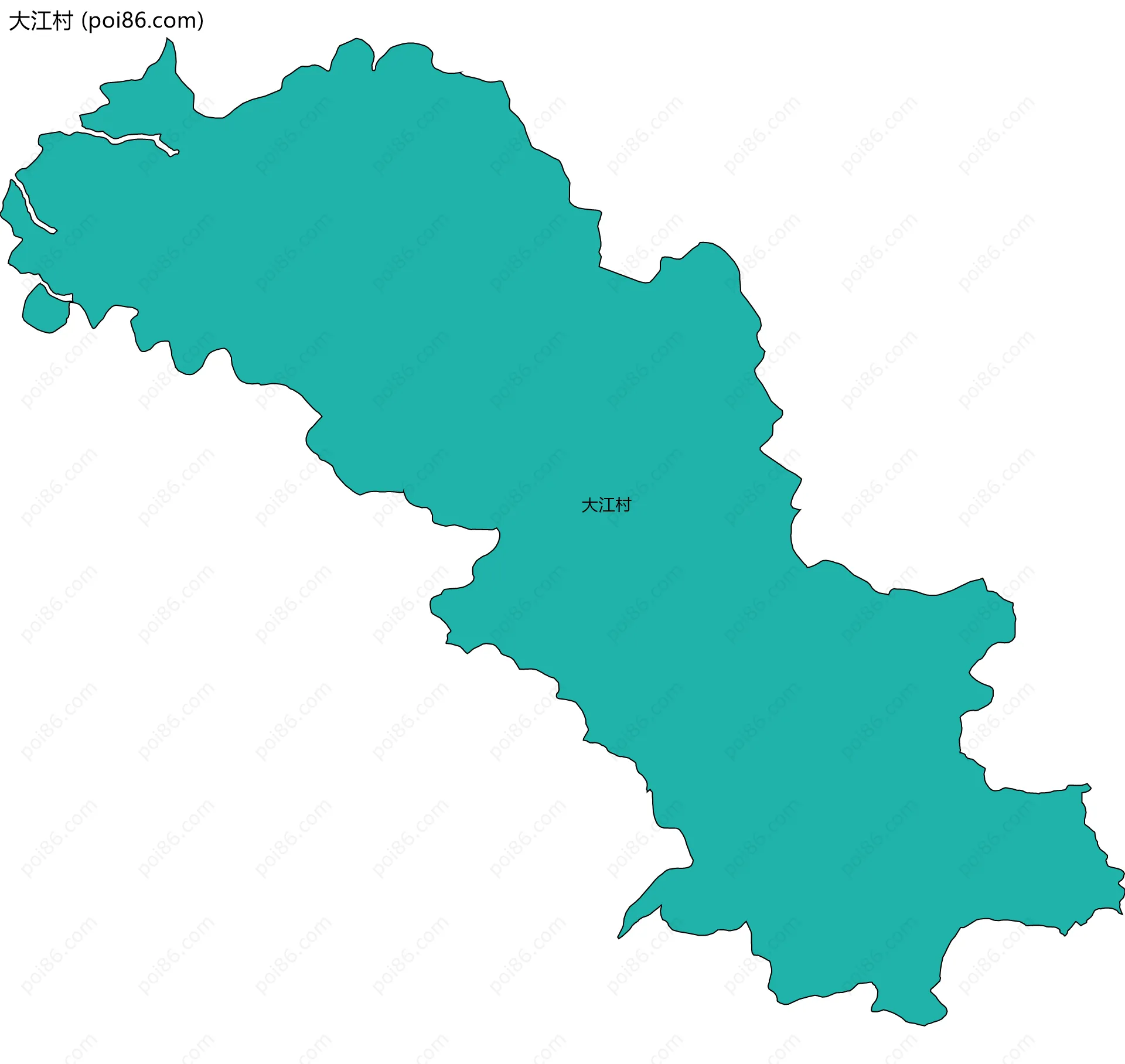 大江村边界地图