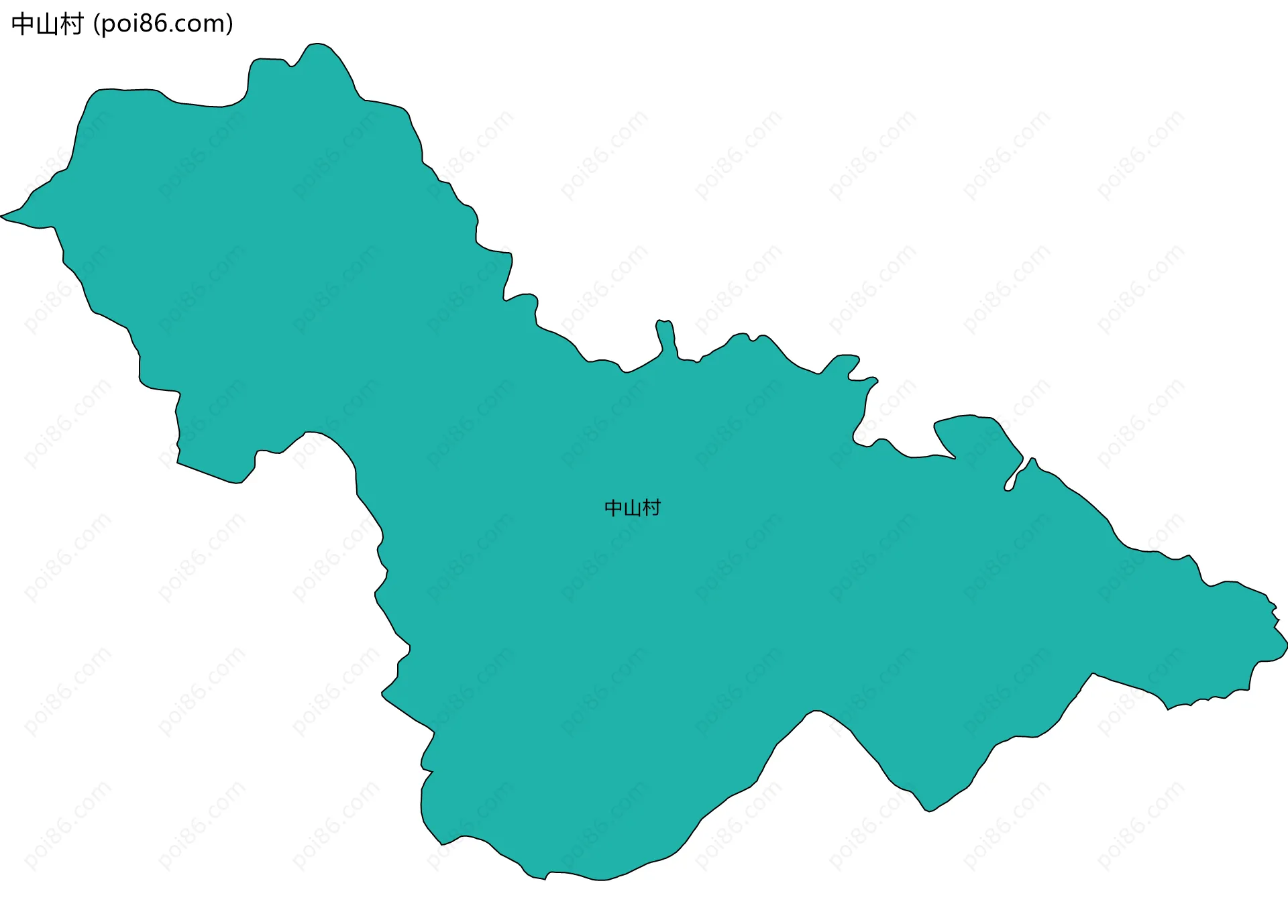 中山村边界地图