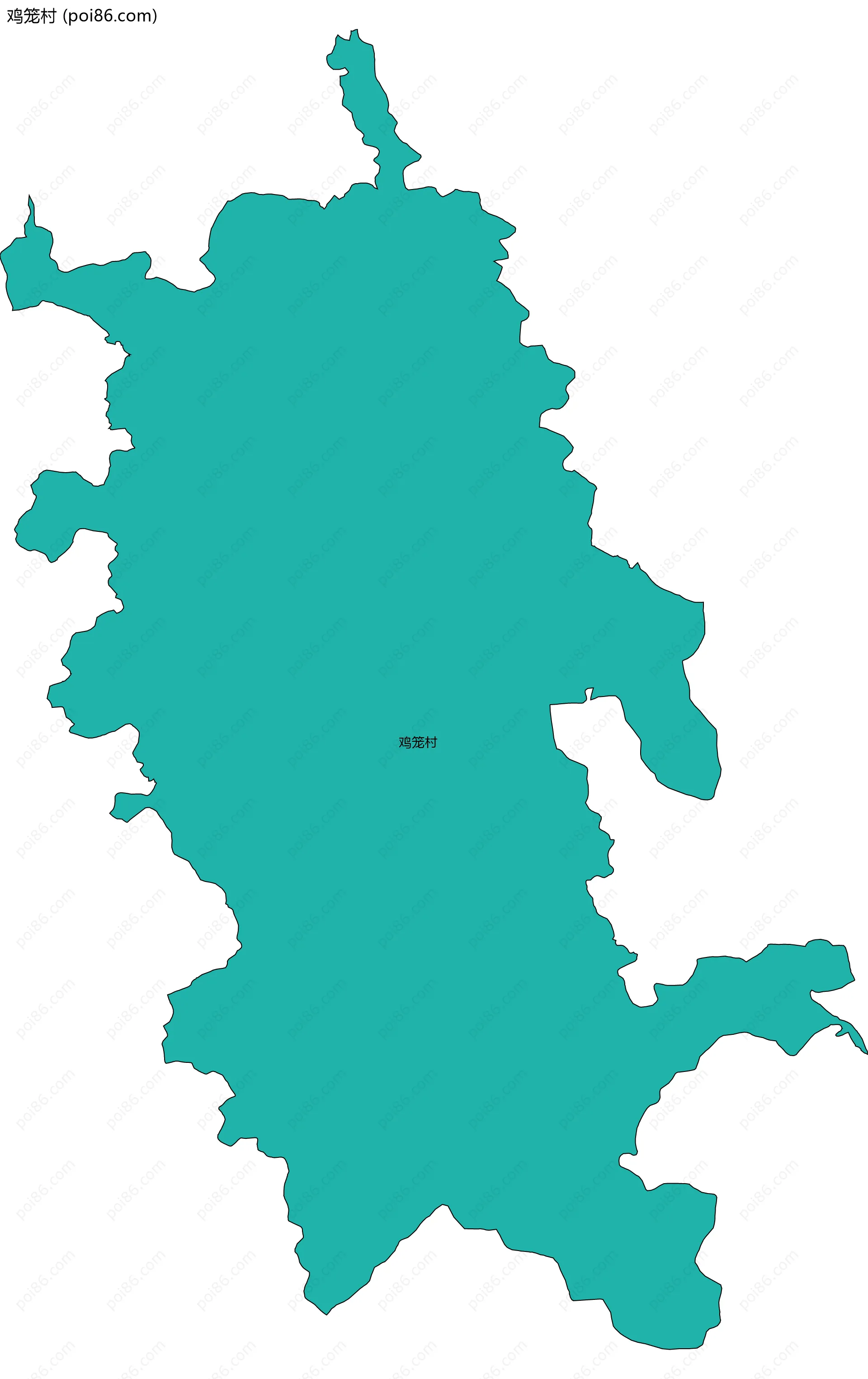 鸡笼村边界地图