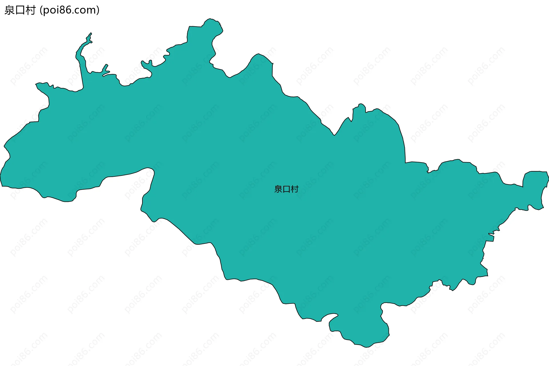 泉口村边界地图