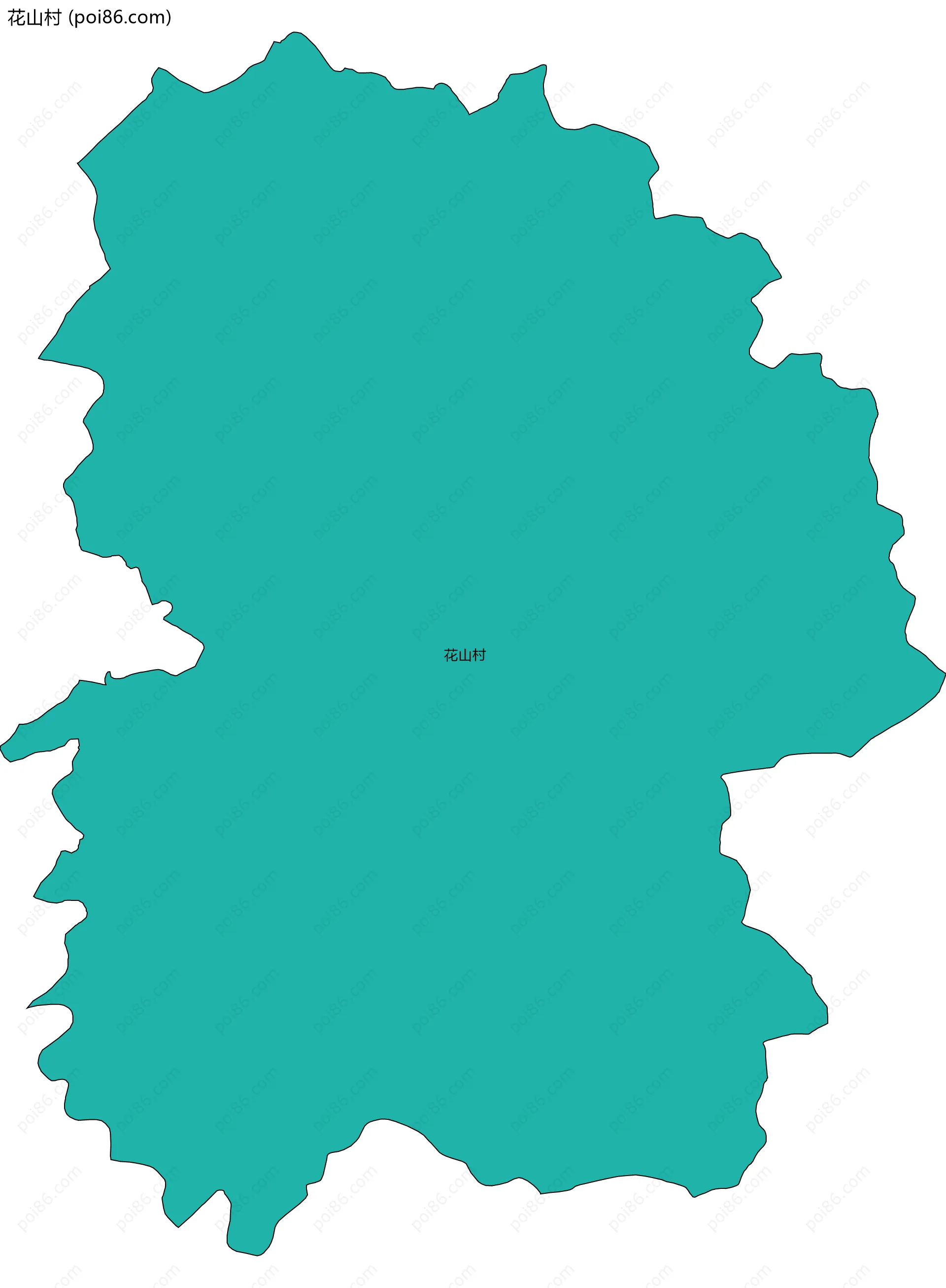 花山村边界地图