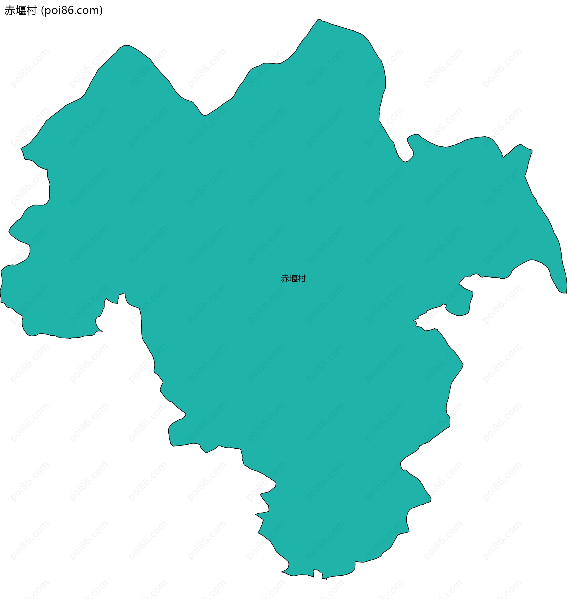 赤堰村边界地图