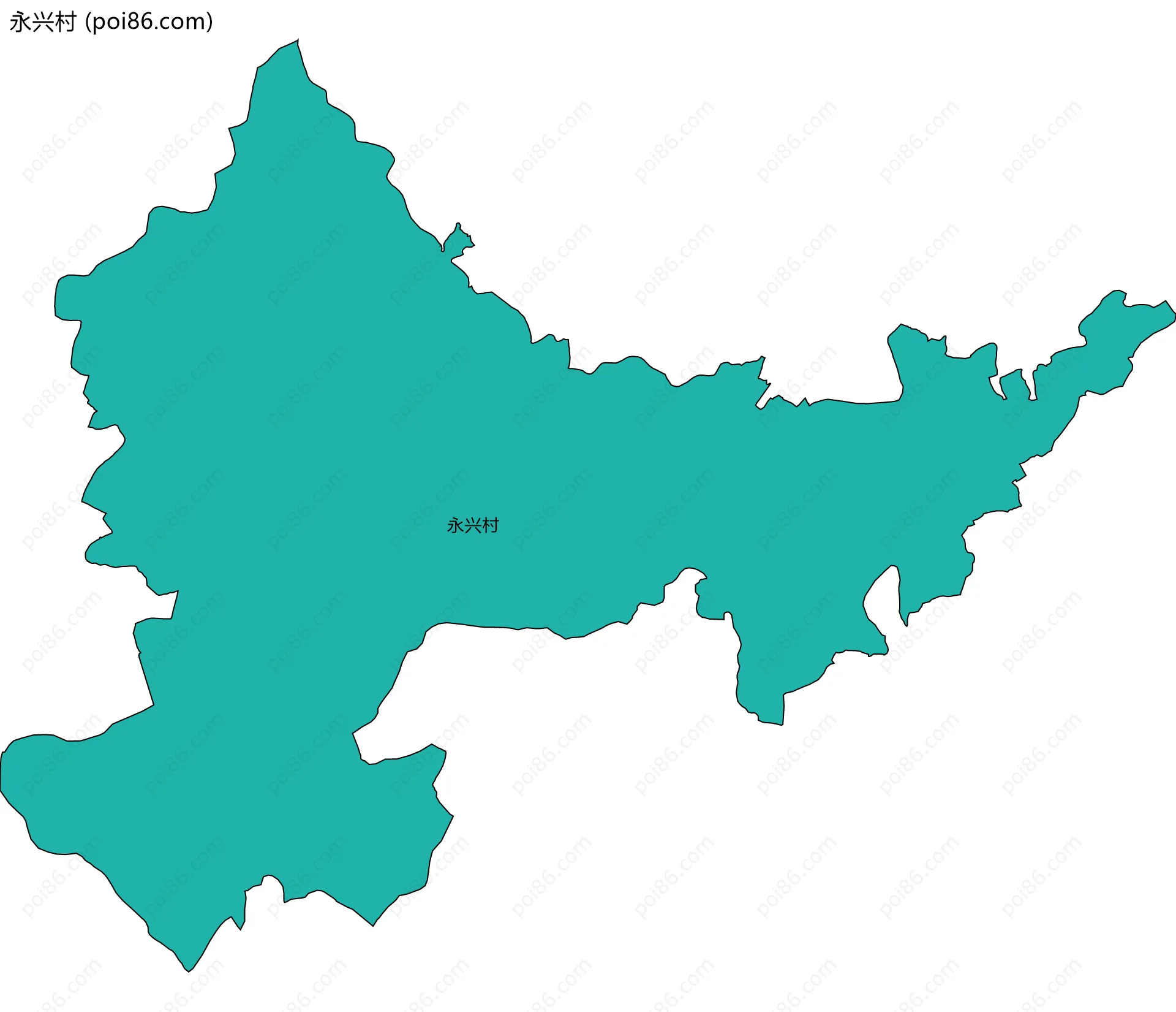 永兴村边界地图