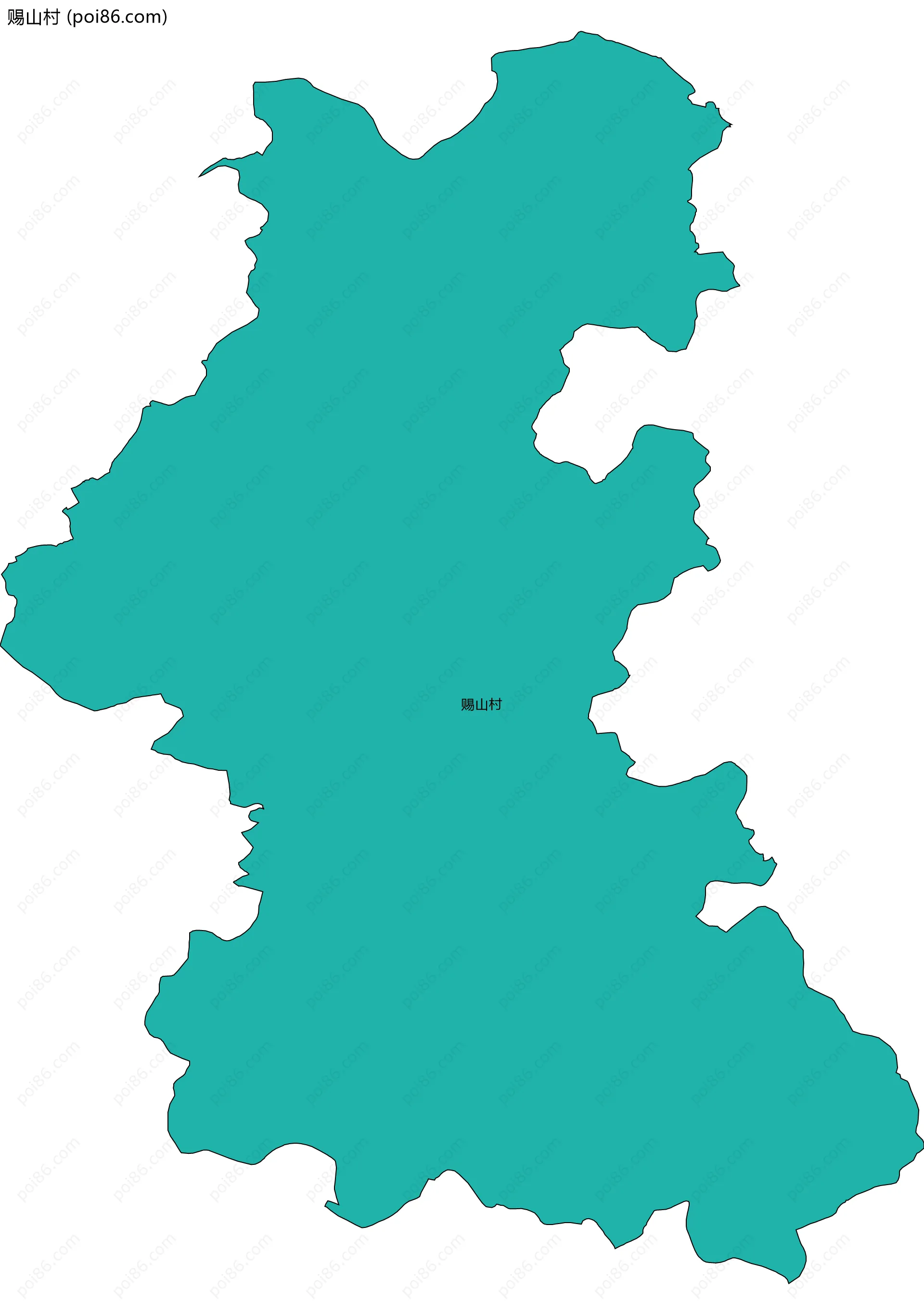 赐山村边界地图