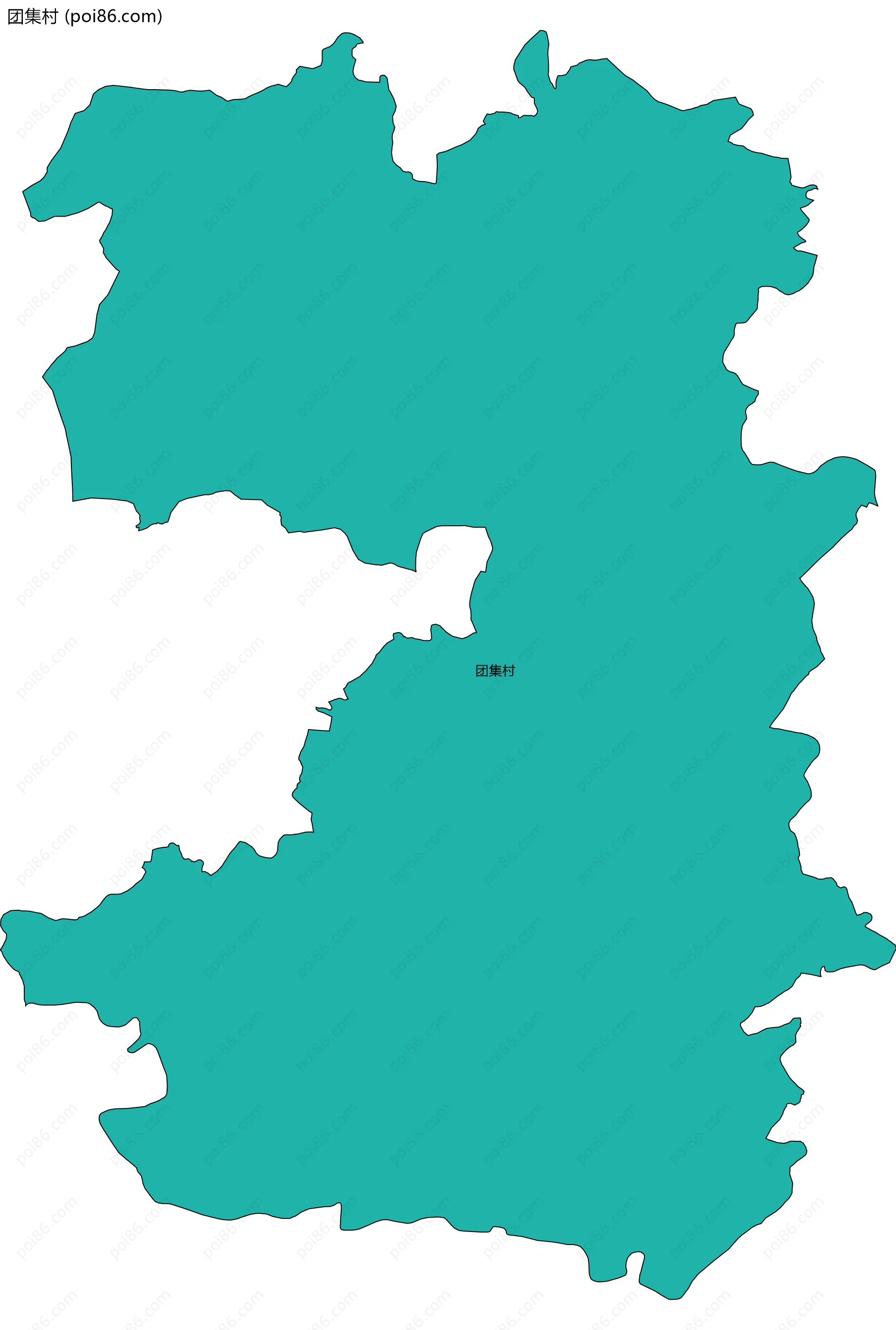 团集村边界地图