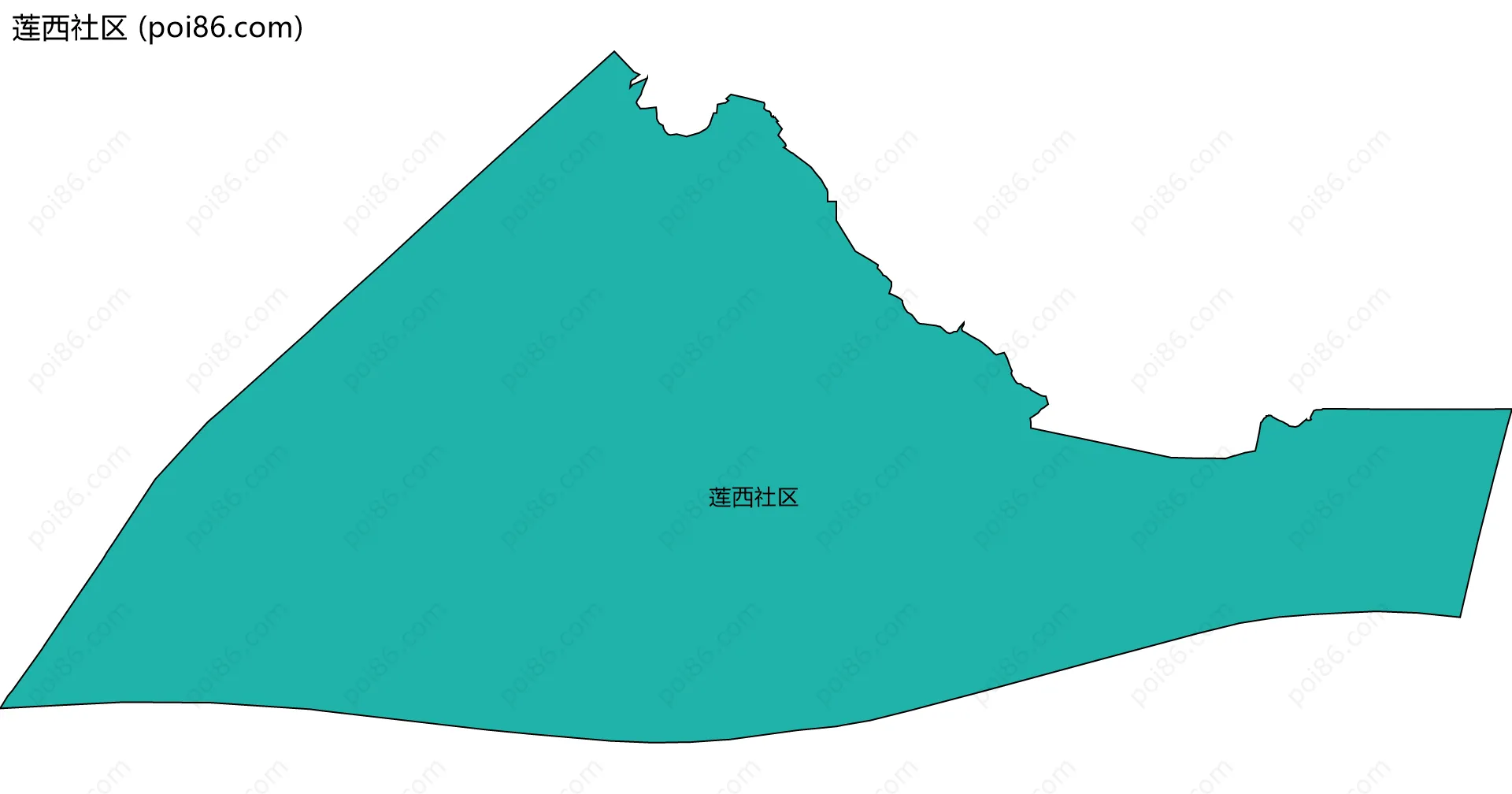 莲西社区边界地图