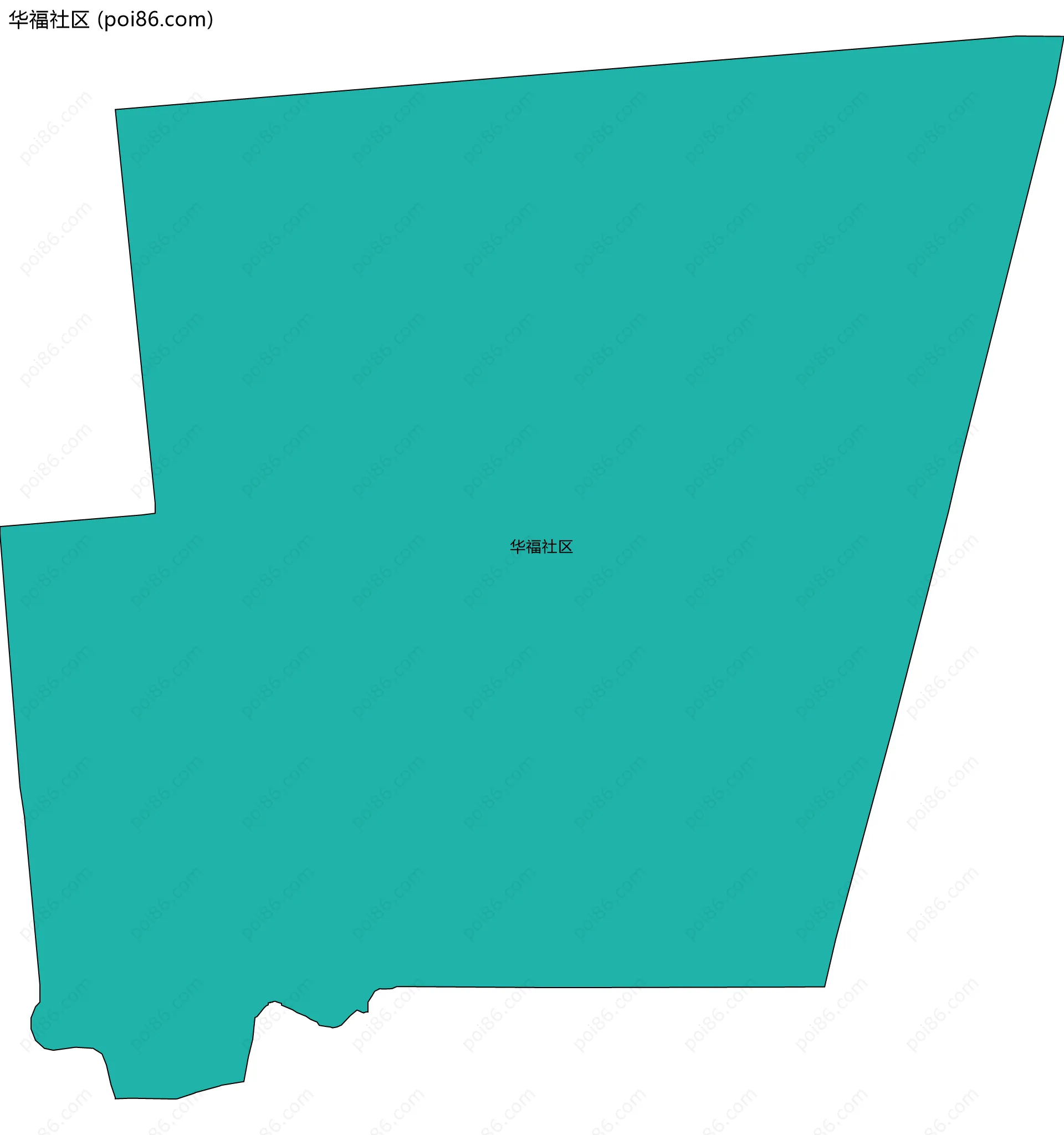 华福社区边界地图