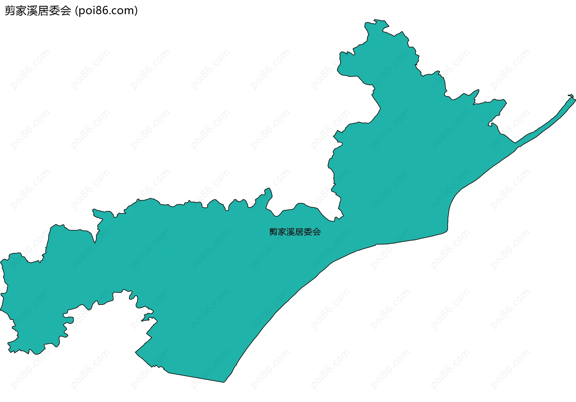 剪家溪居委会边界地图