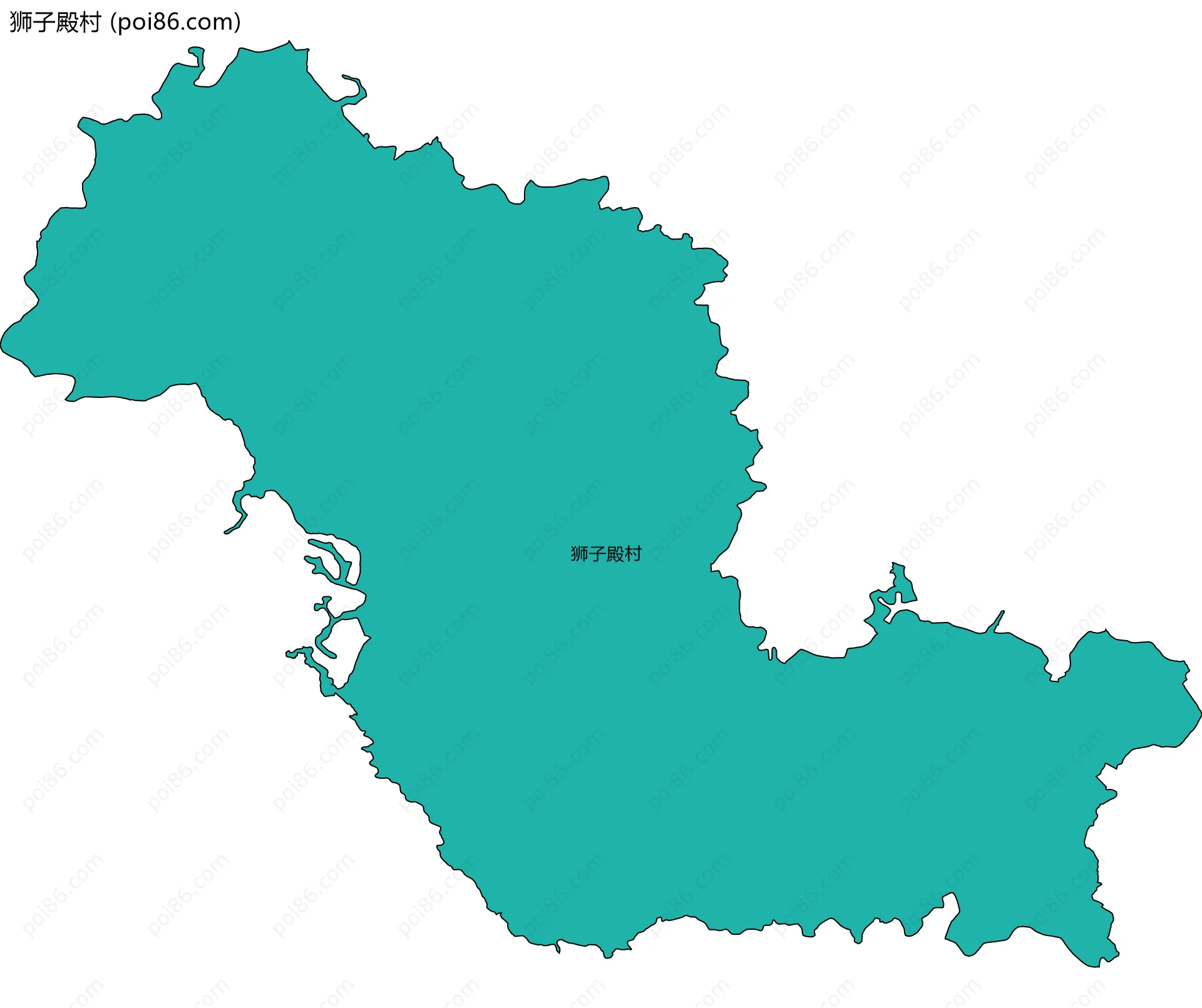狮子殿村边界地图