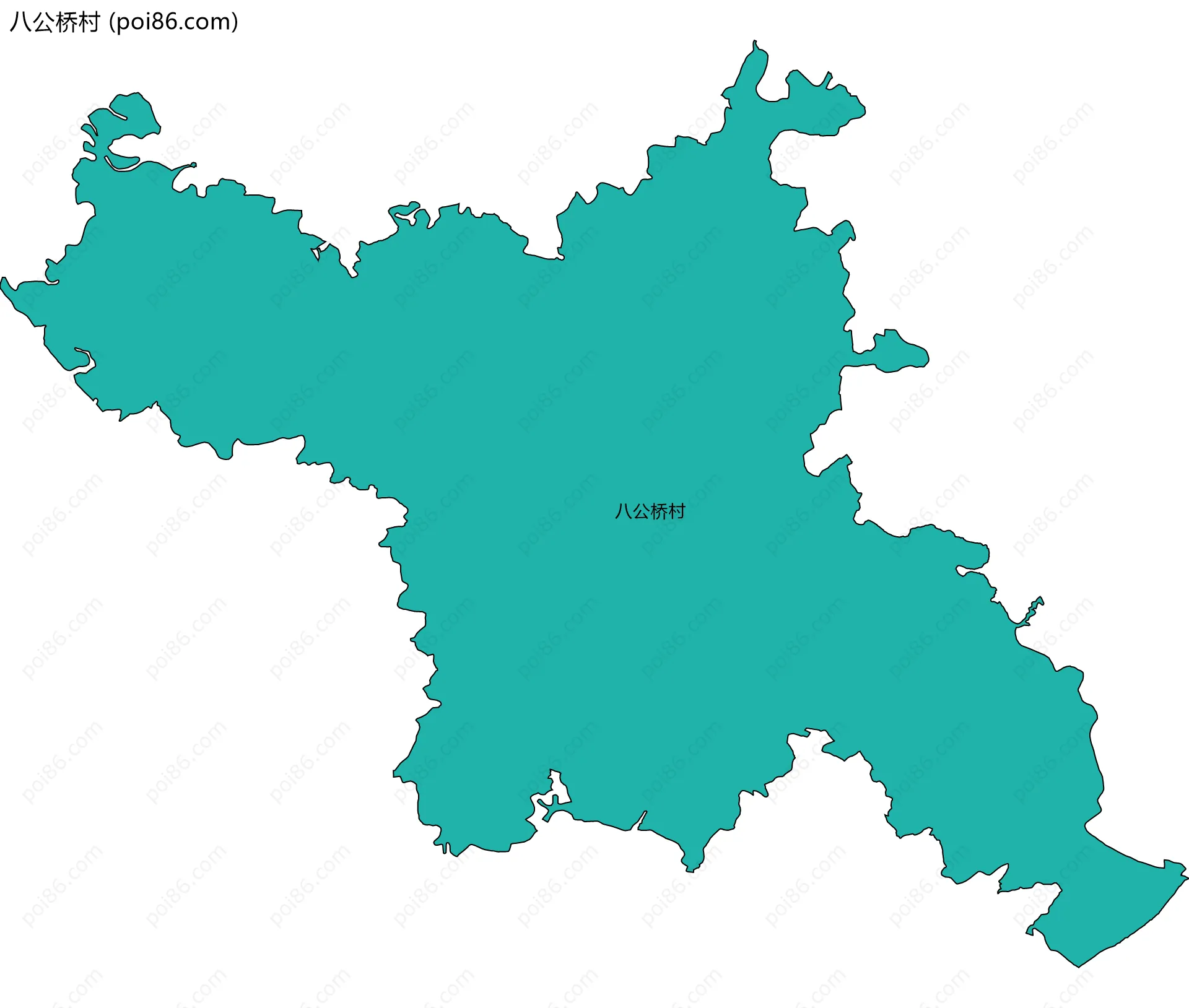 八公桥村边界地图