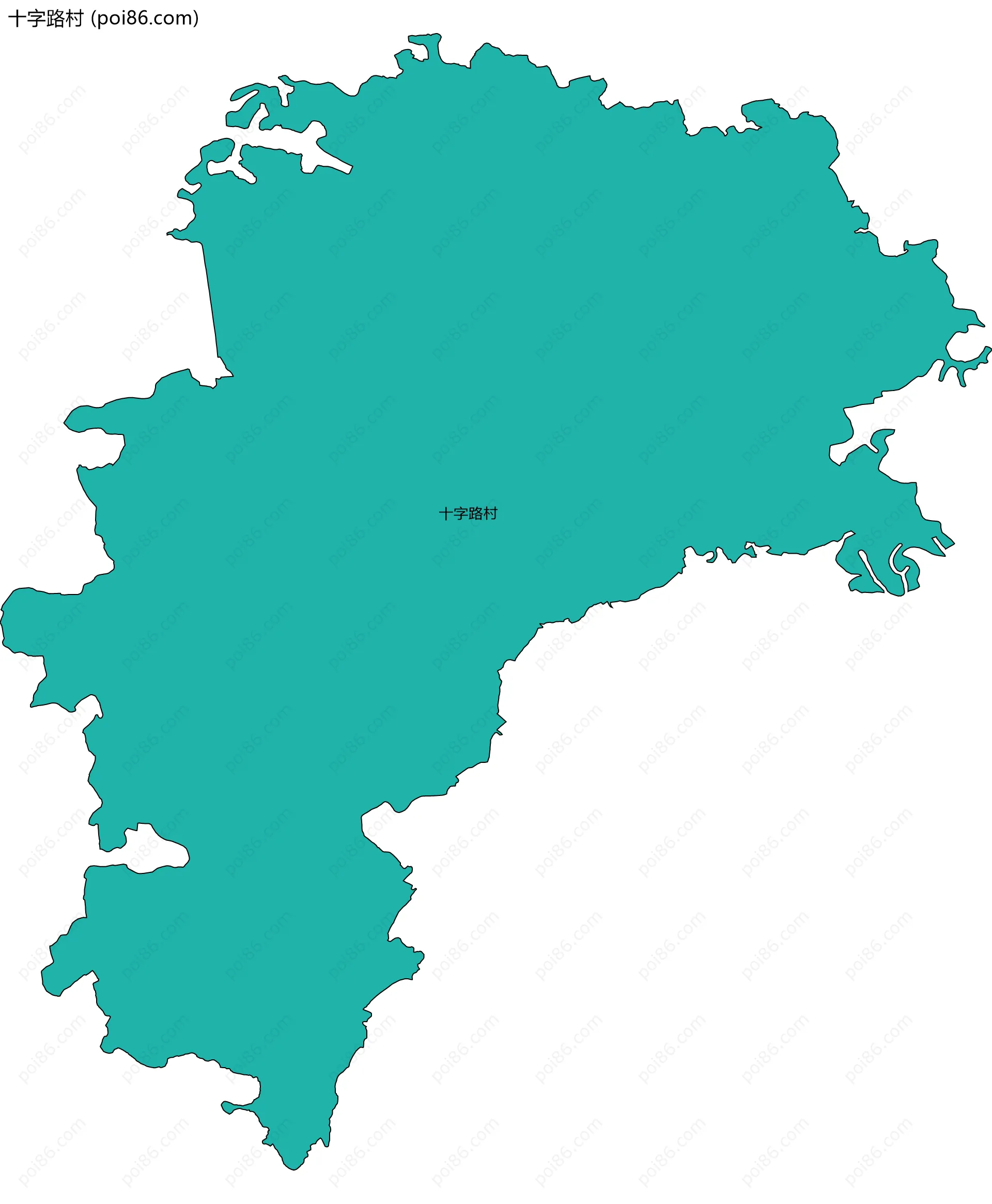 十字路村边界地图