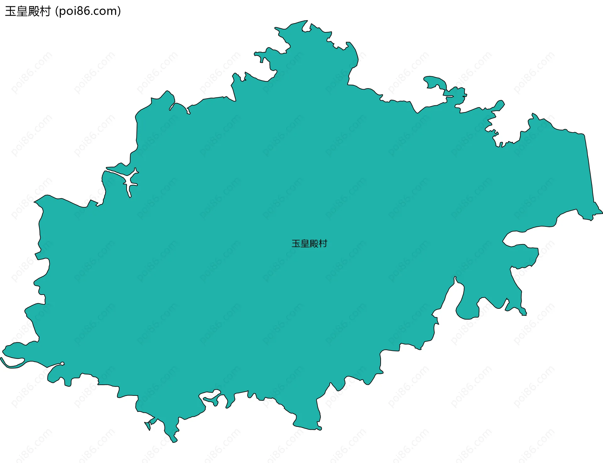 玉皇殿村边界地图