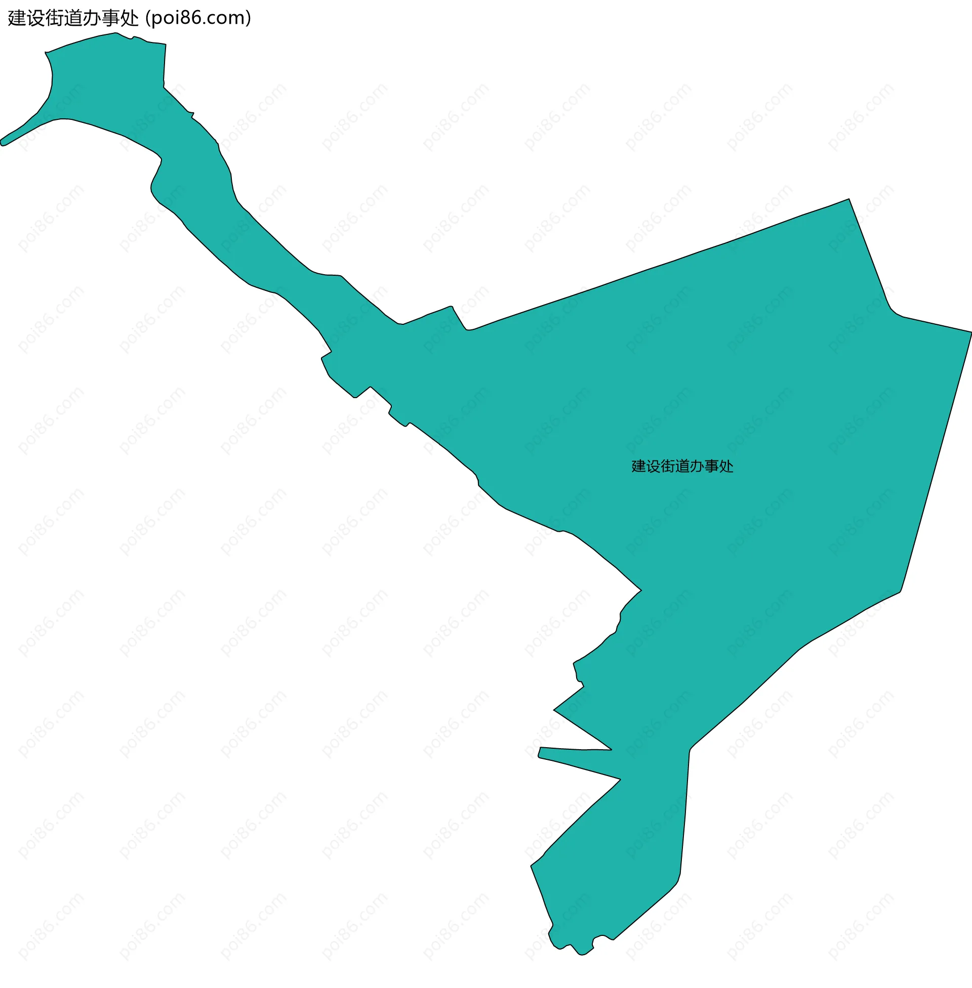 建设街道办事处边界地图