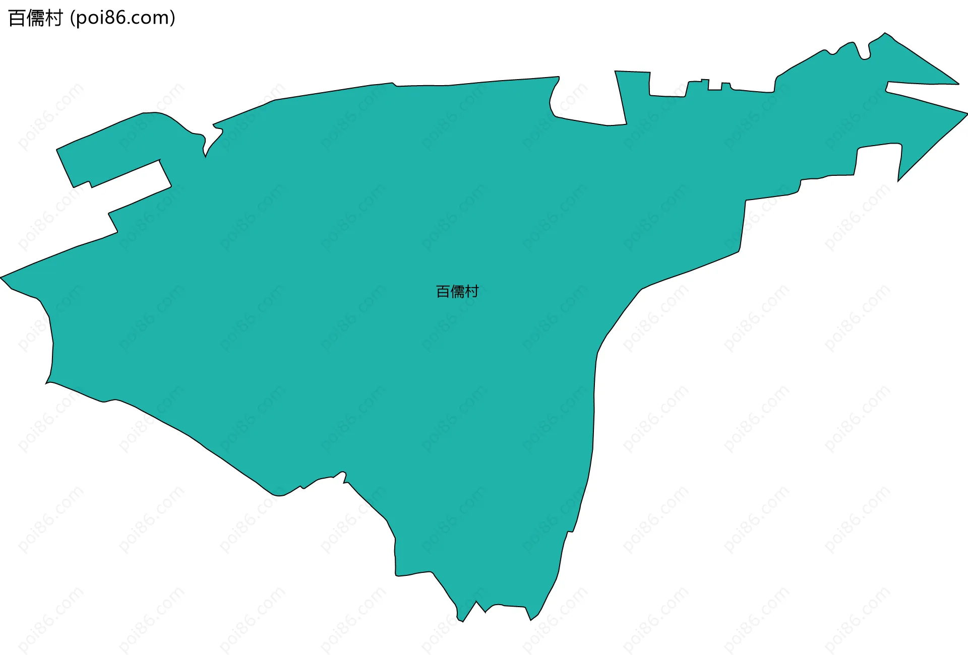百儒村边界地图