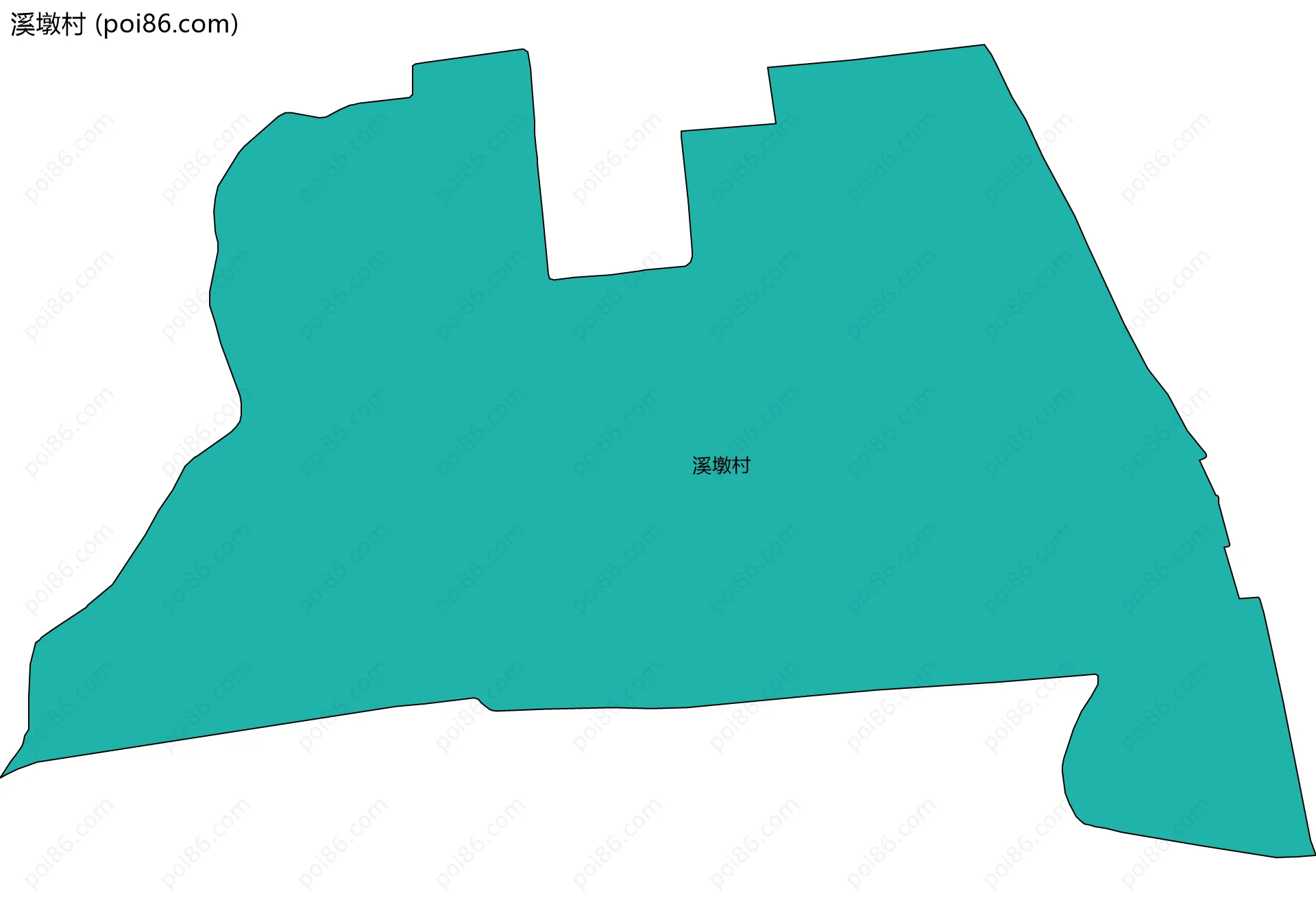 溪墩村边界地图