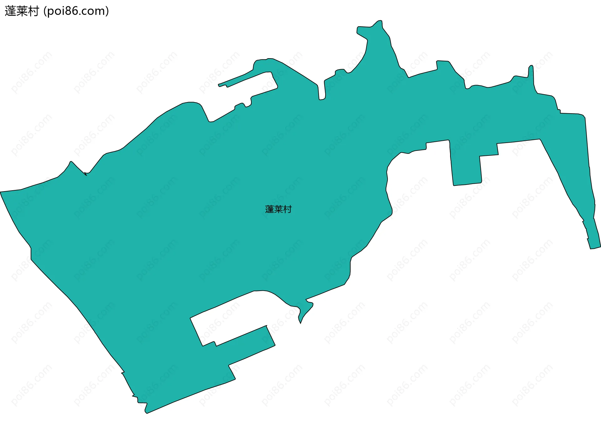 蓬莱村边界地图
