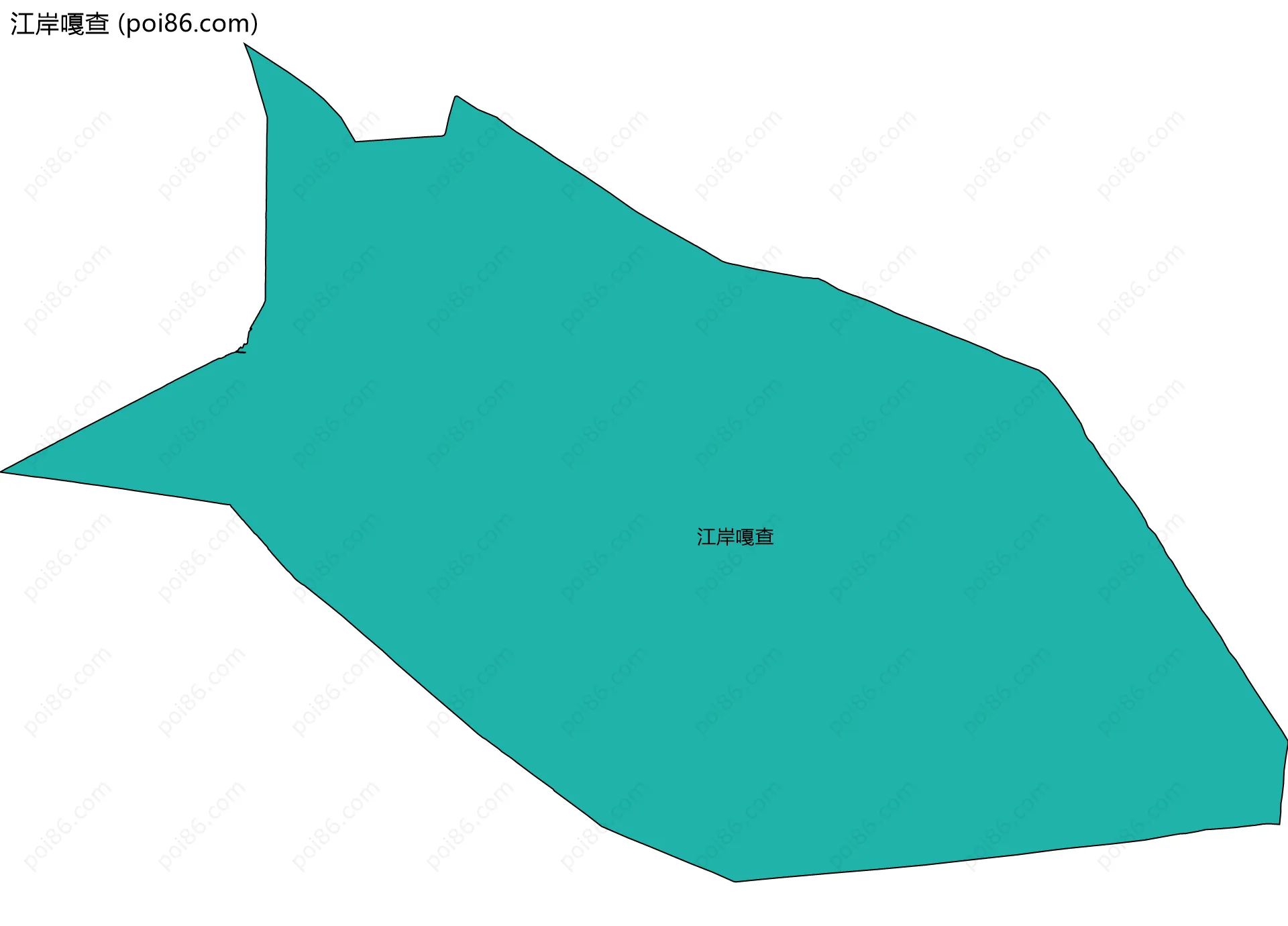 江岸嘎查边界地图