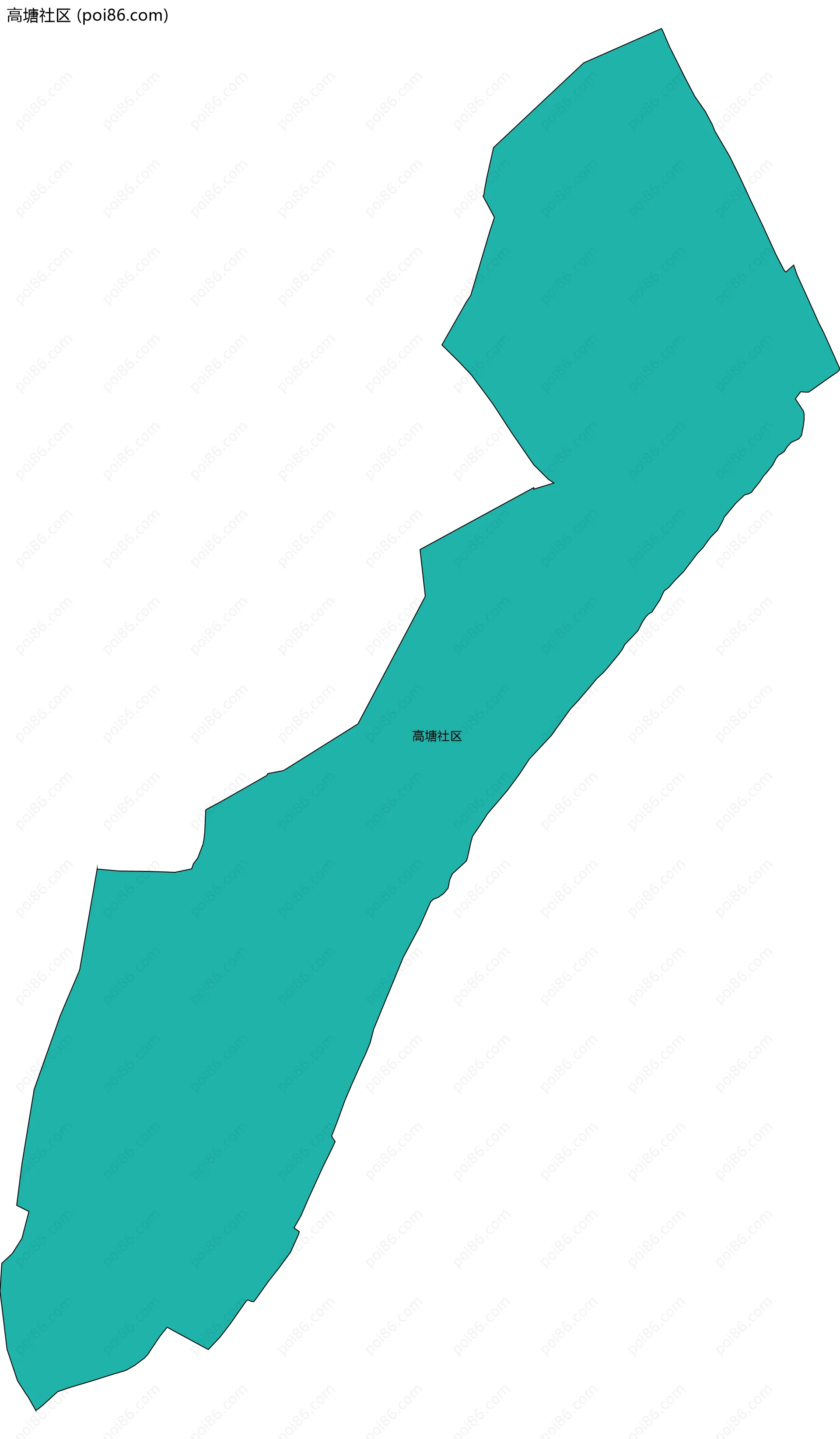 高塘社区边界地图