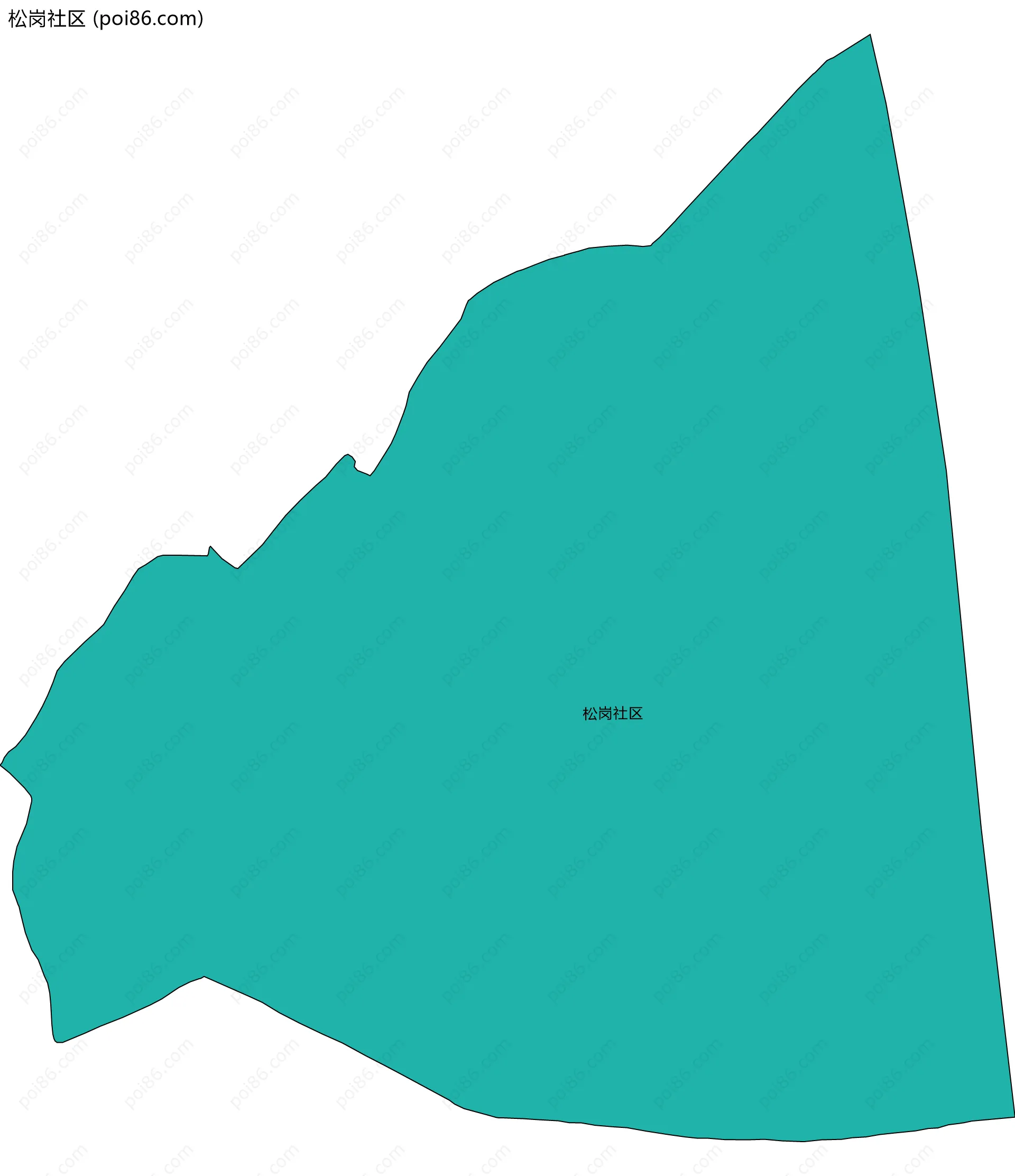 松岗社区边界地图