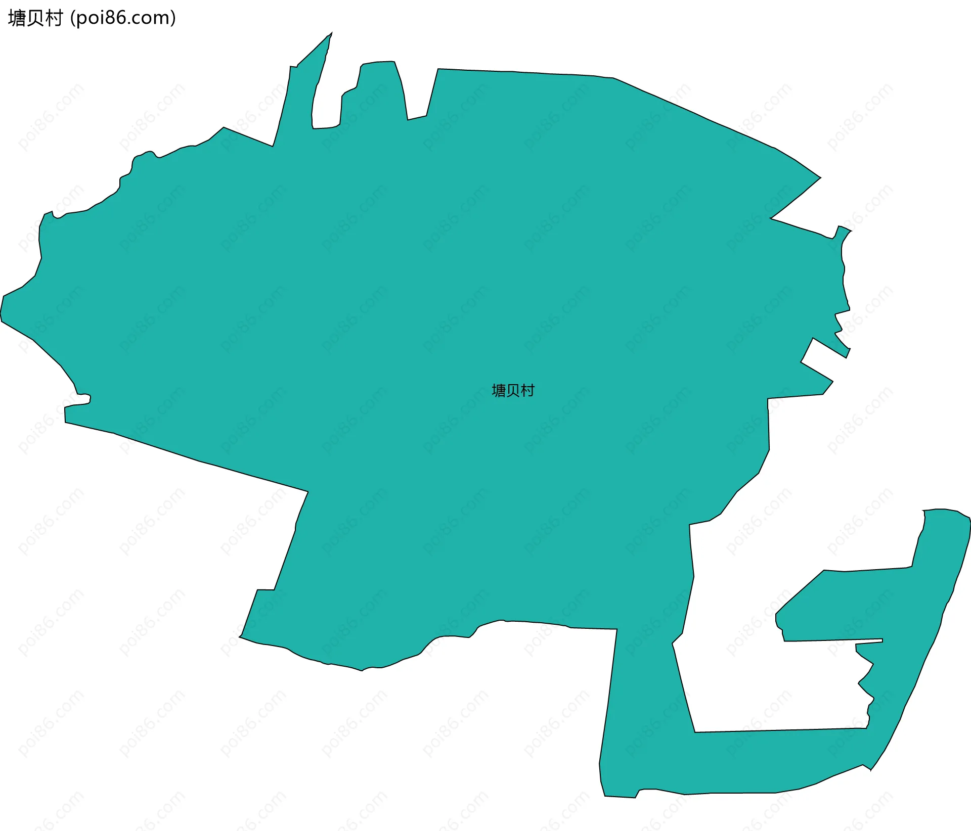 塘贝村边界地图