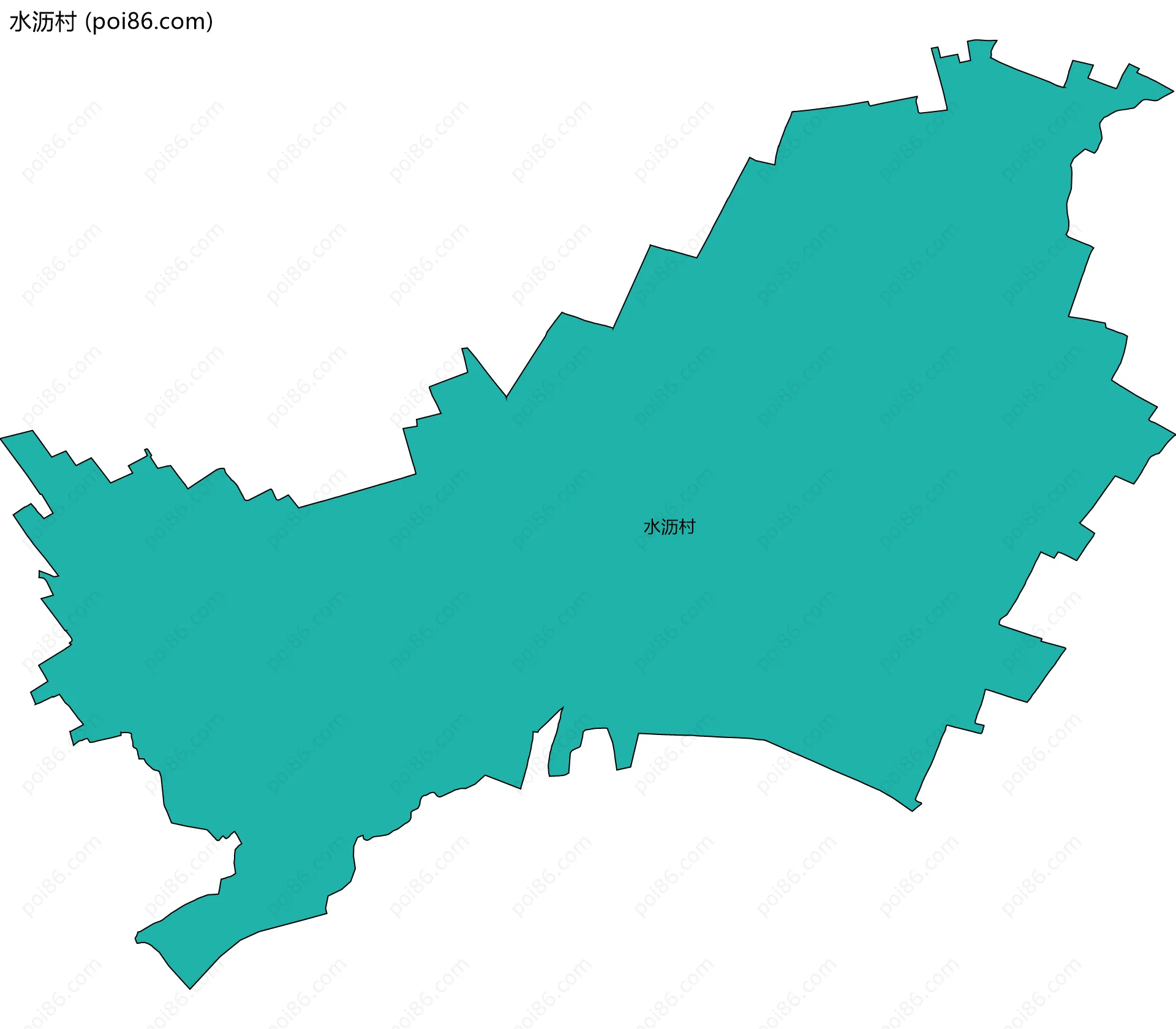 水沥村边界地图