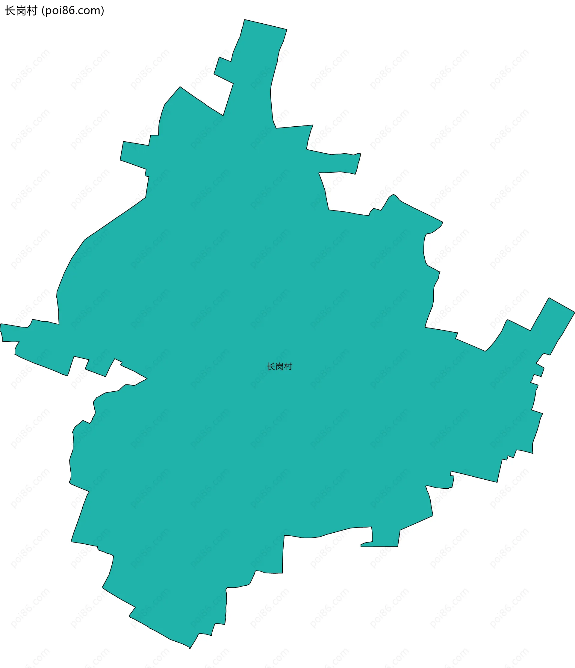 长岗村边界地图