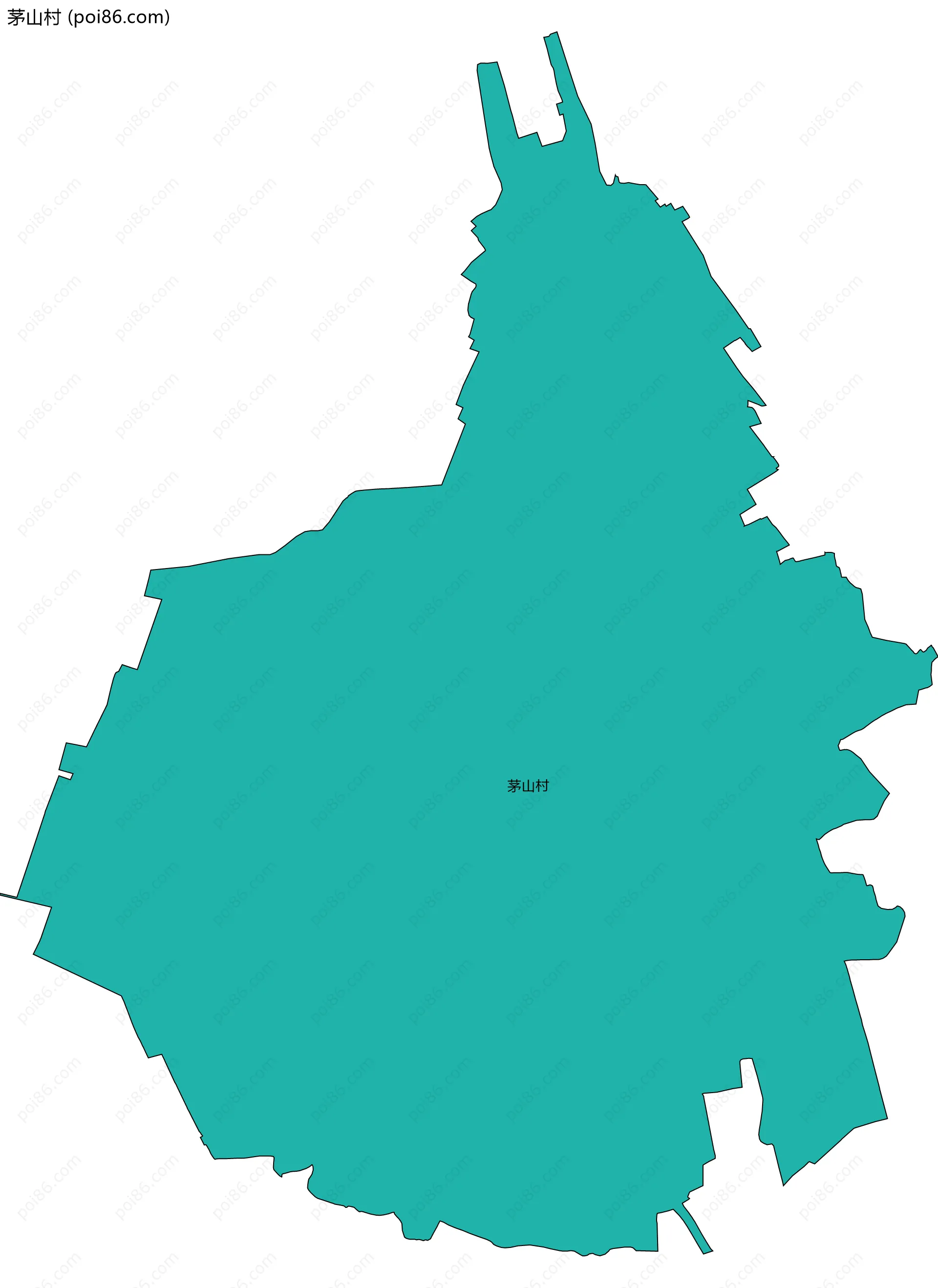 茅山村边界地图