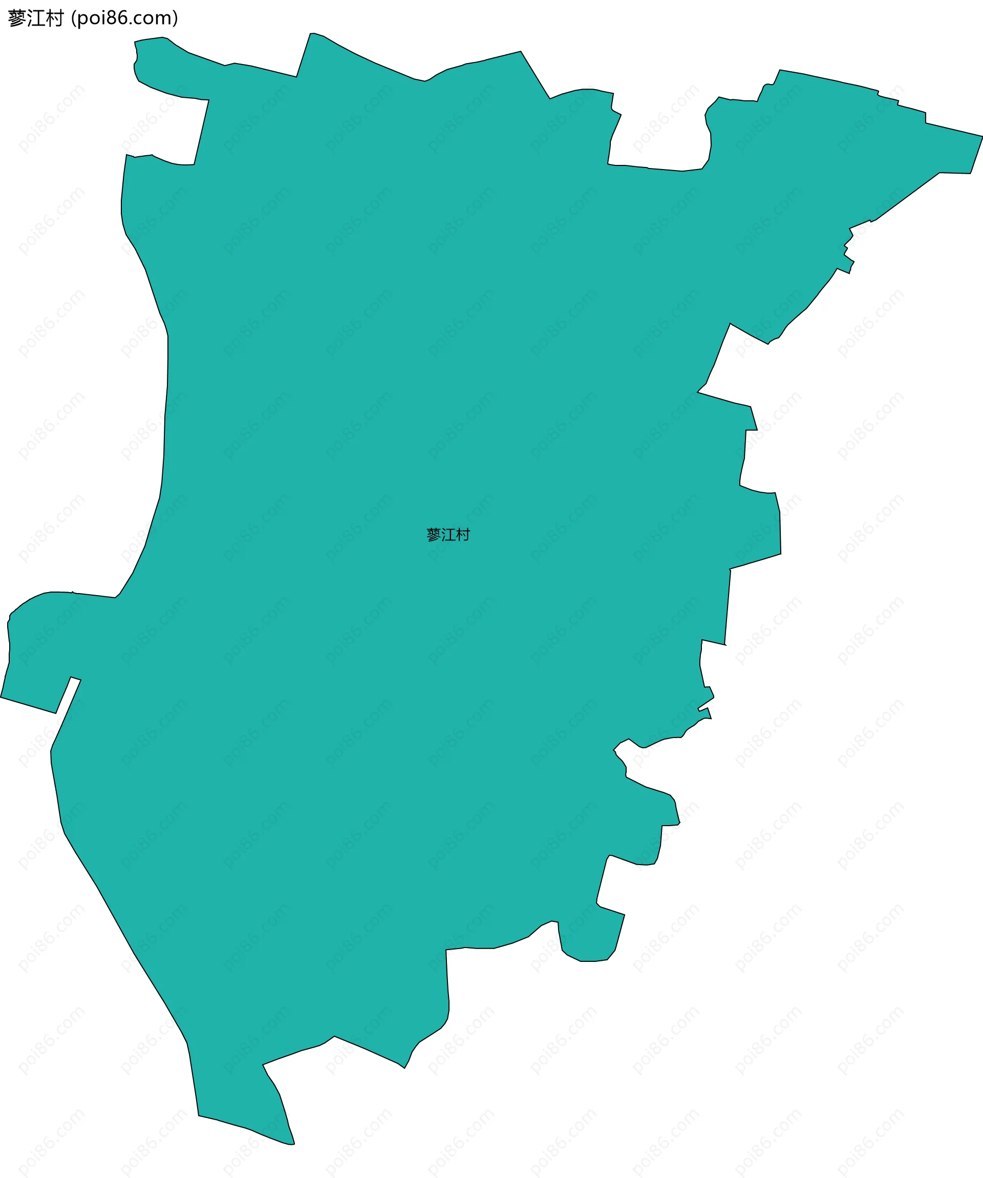 蓼江村边界地图