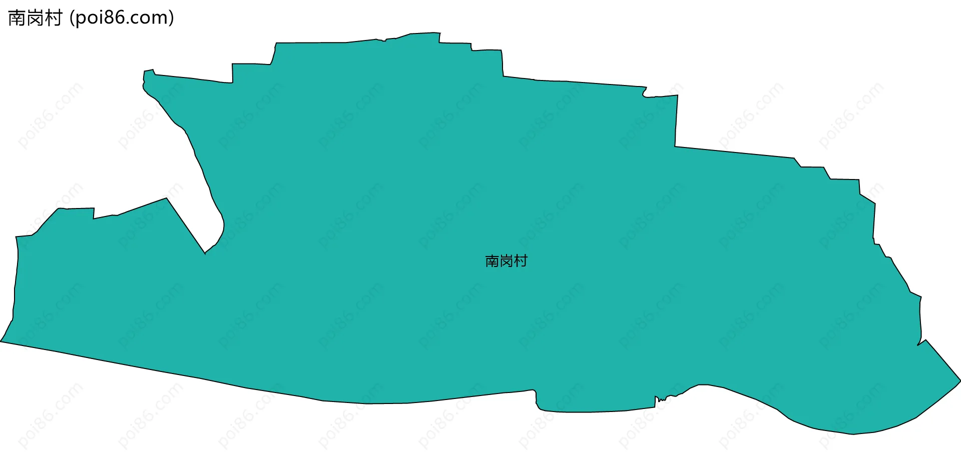 南岗村边界地图