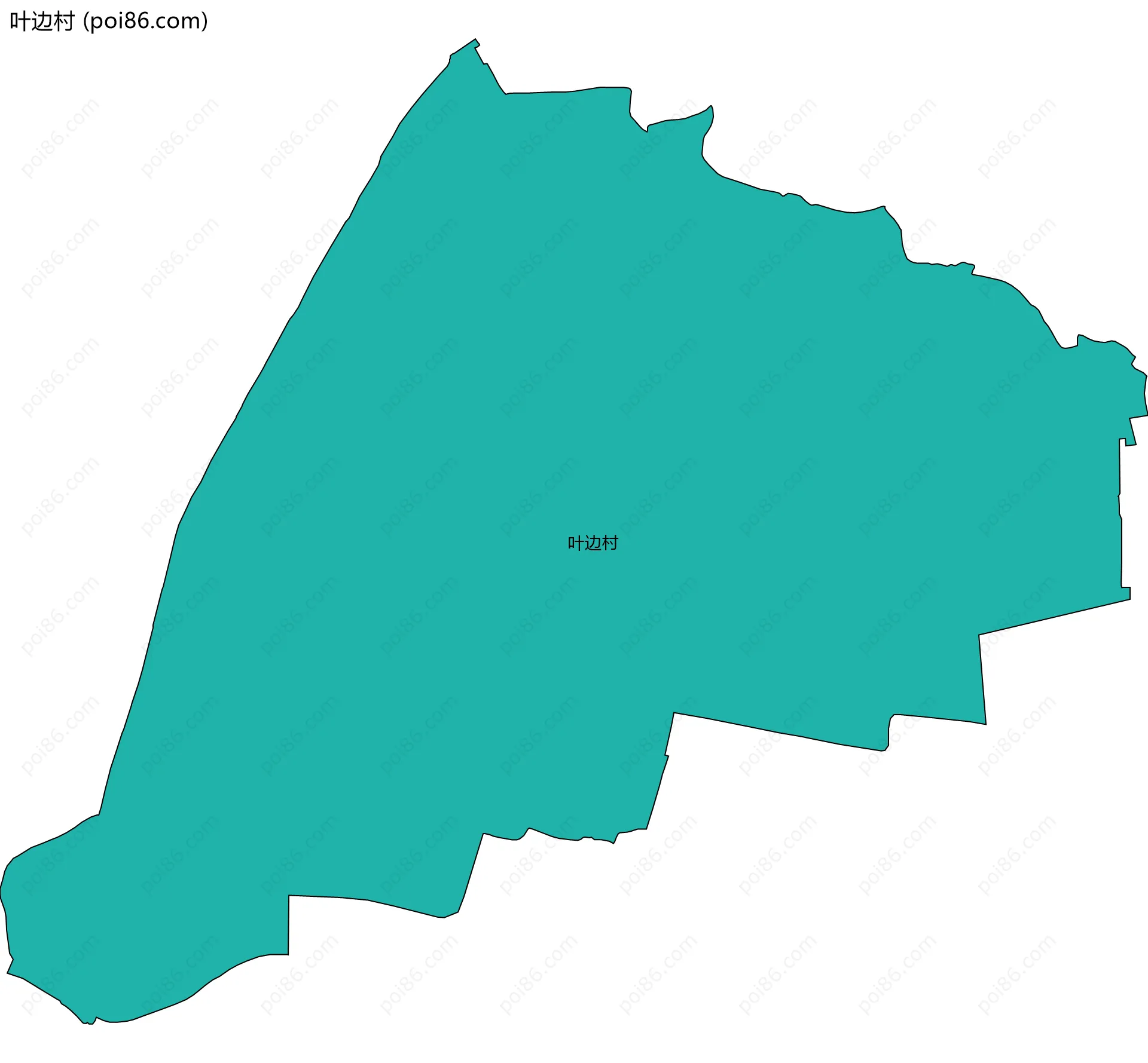 叶边村边界地图