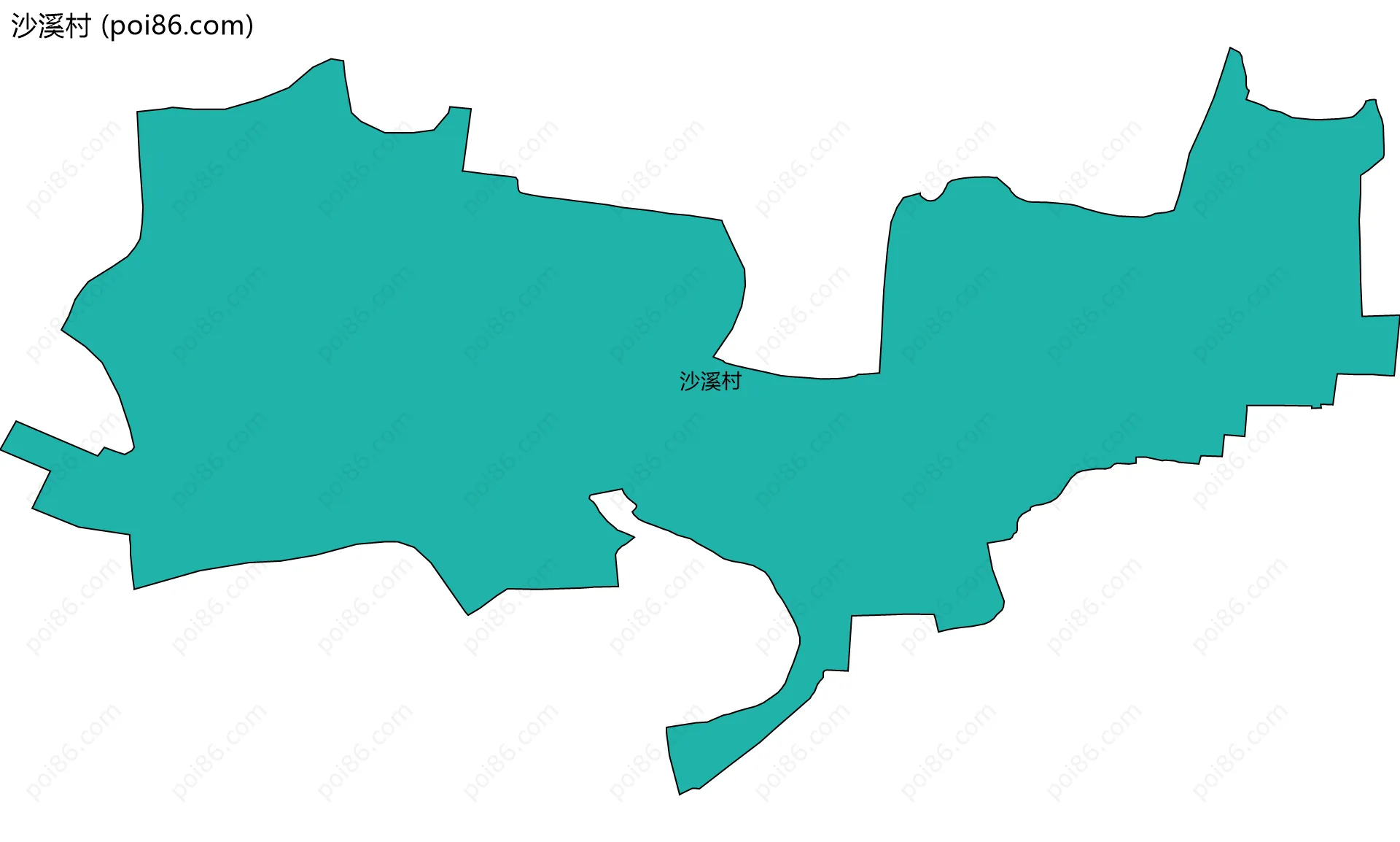 沙溪村边界地图