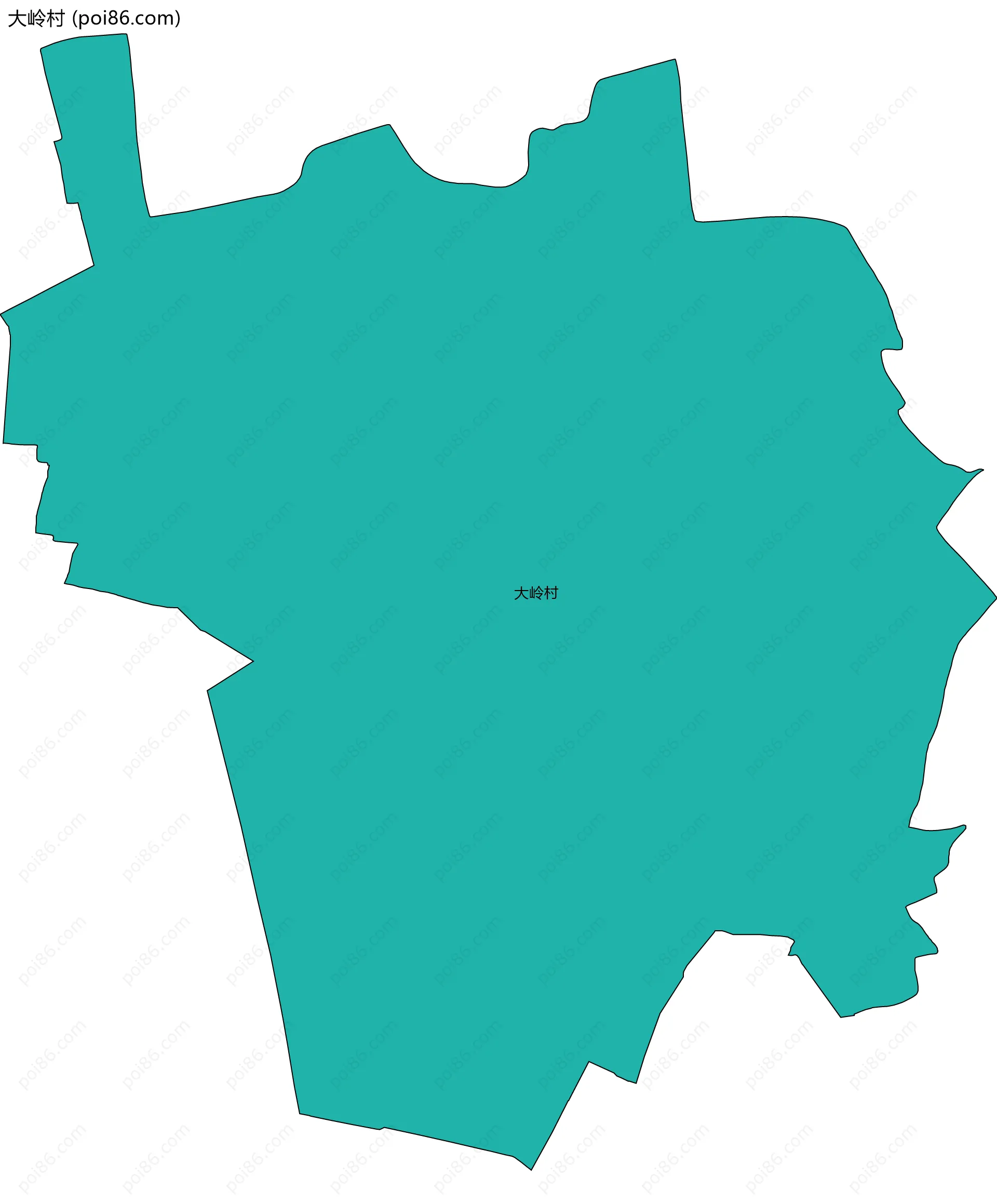 大岭村边界地图