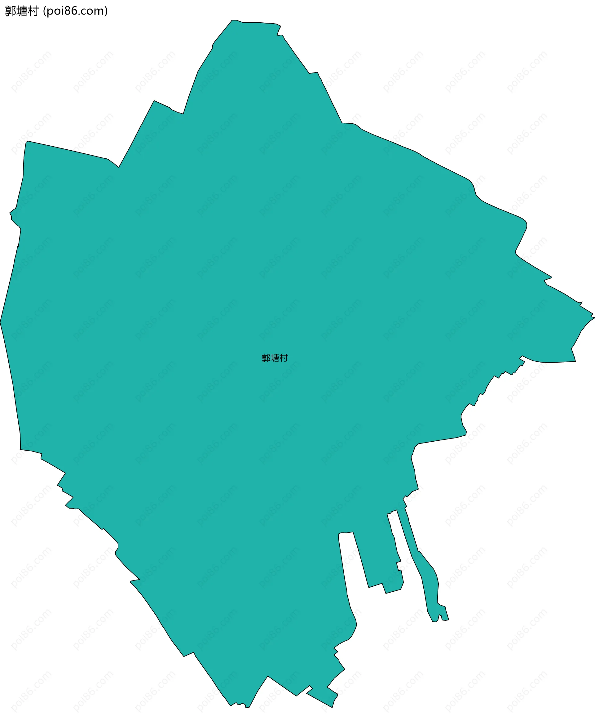 郭塘村边界地图