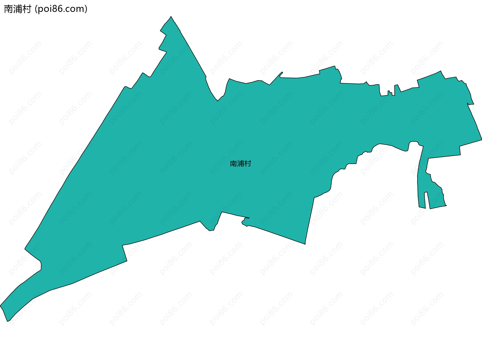 南浦村边界地图