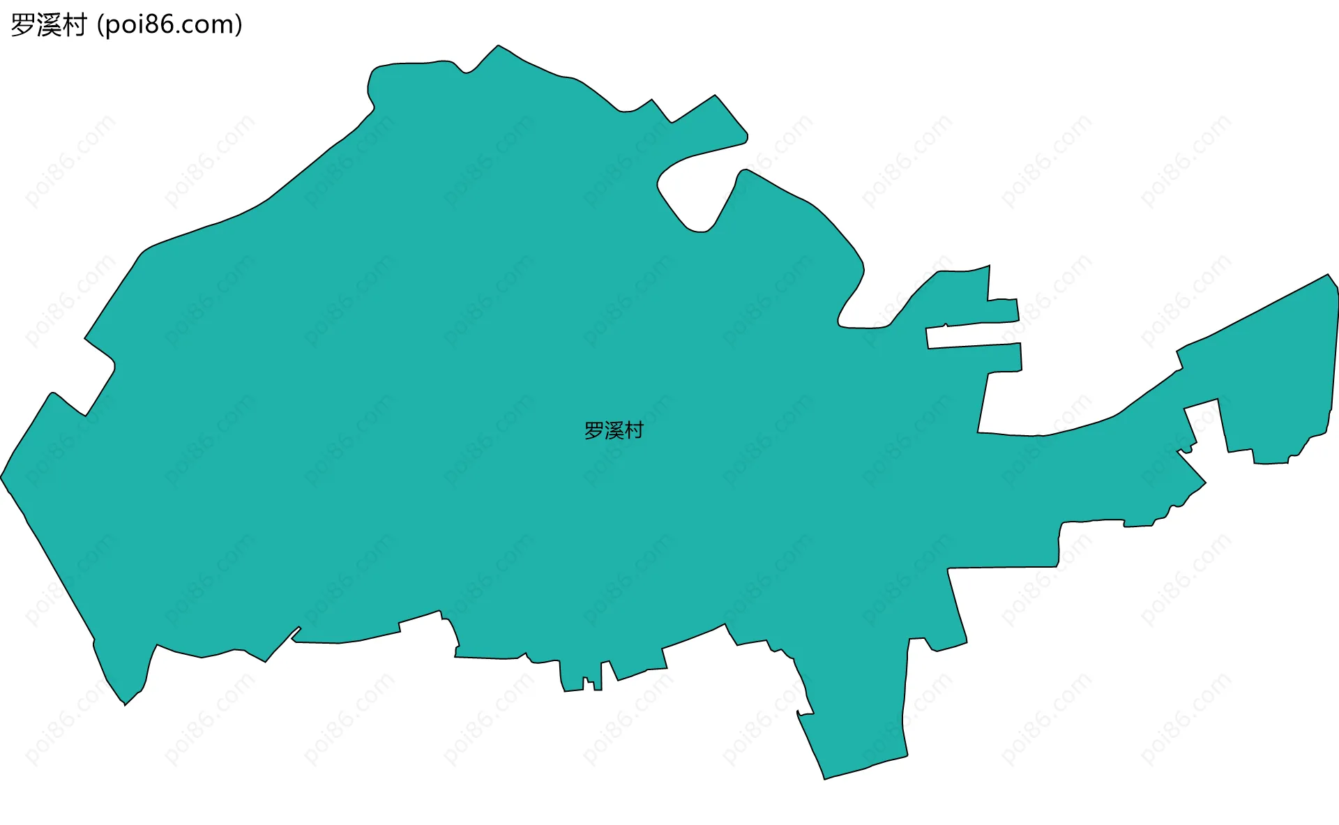 罗溪村边界地图