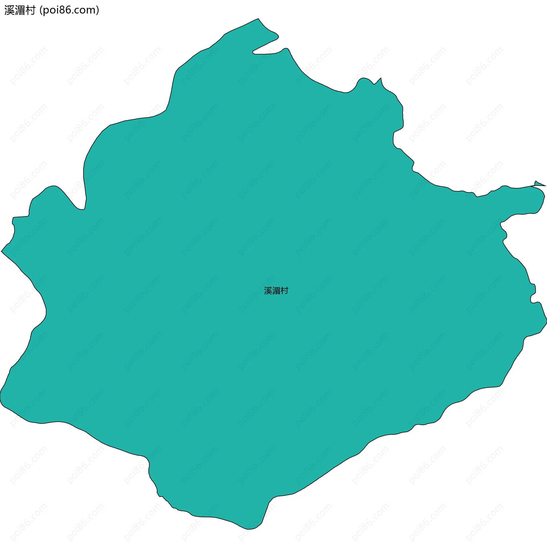 溪湄村边界地图