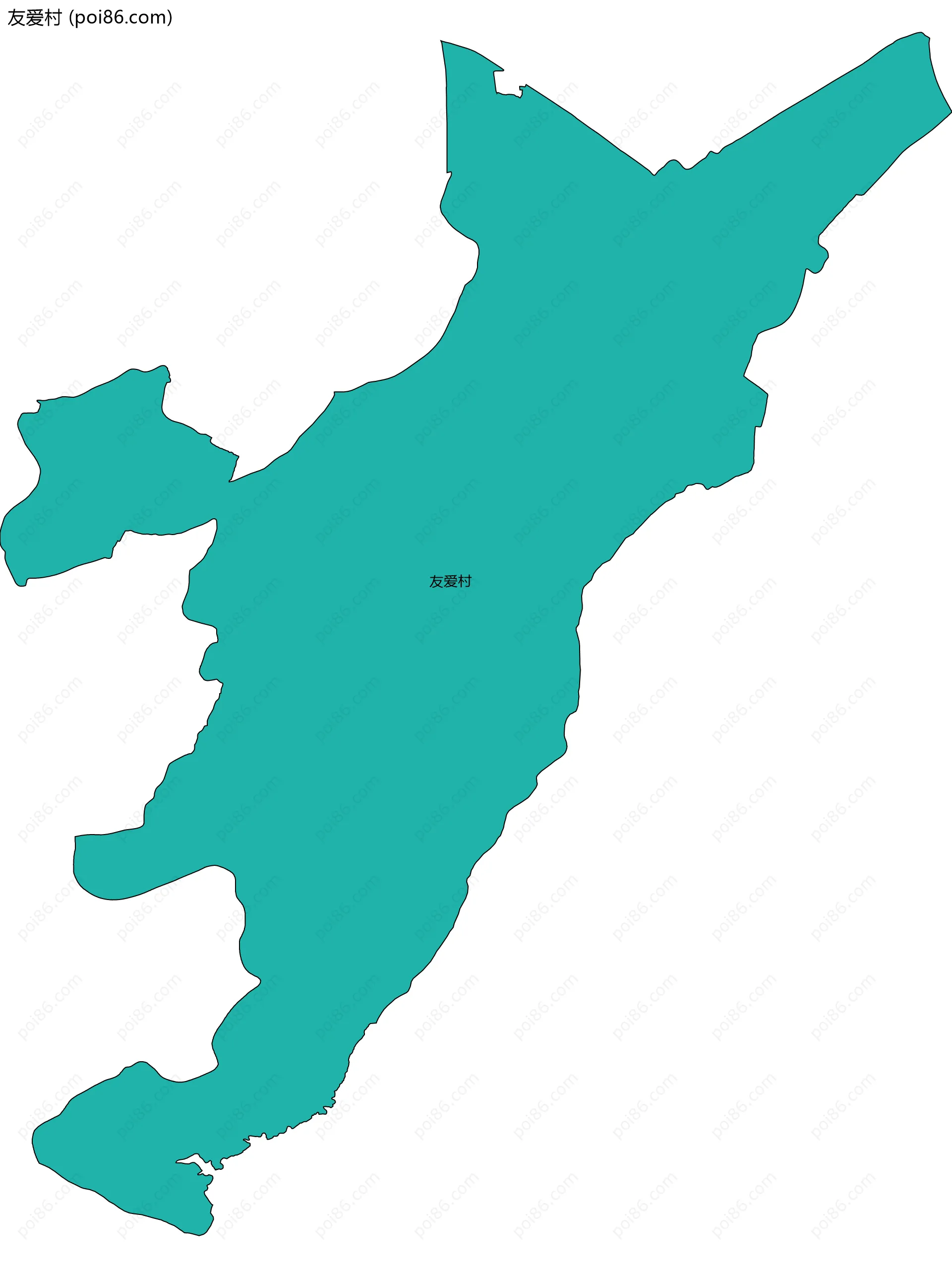 友爱村边界地图