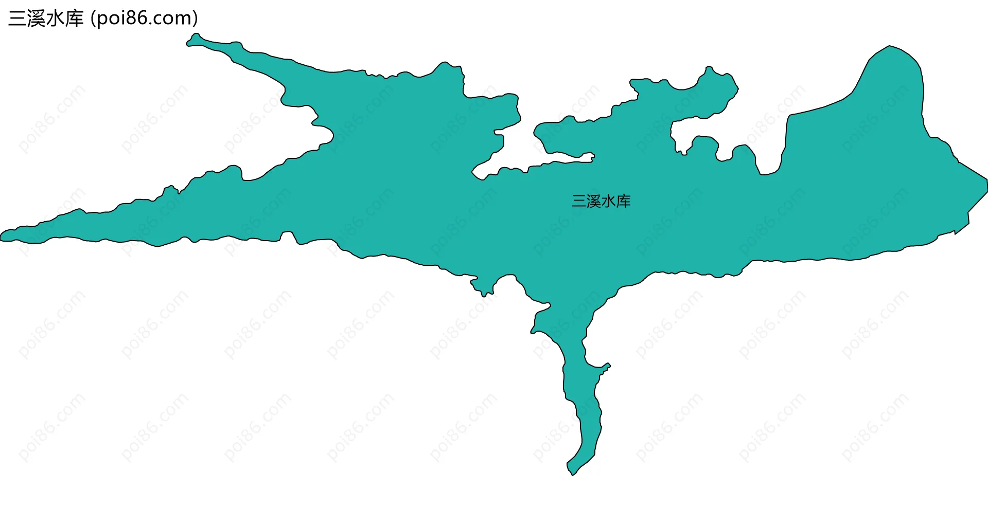 三溪水库边界地图
