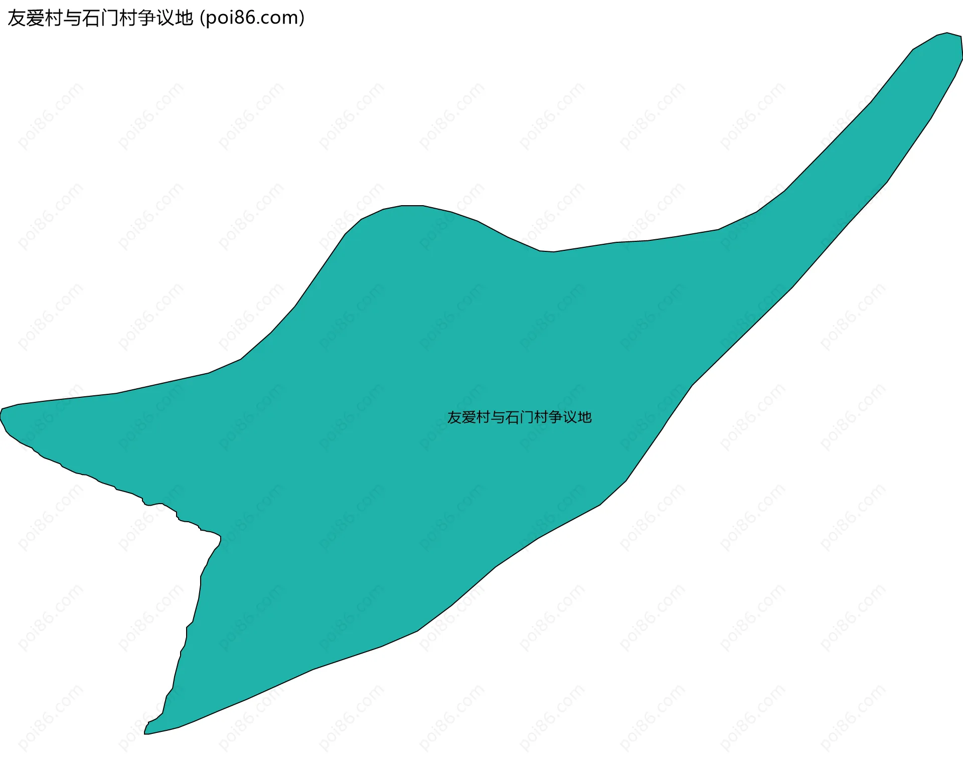 友爱村与石门村争议地边界地图