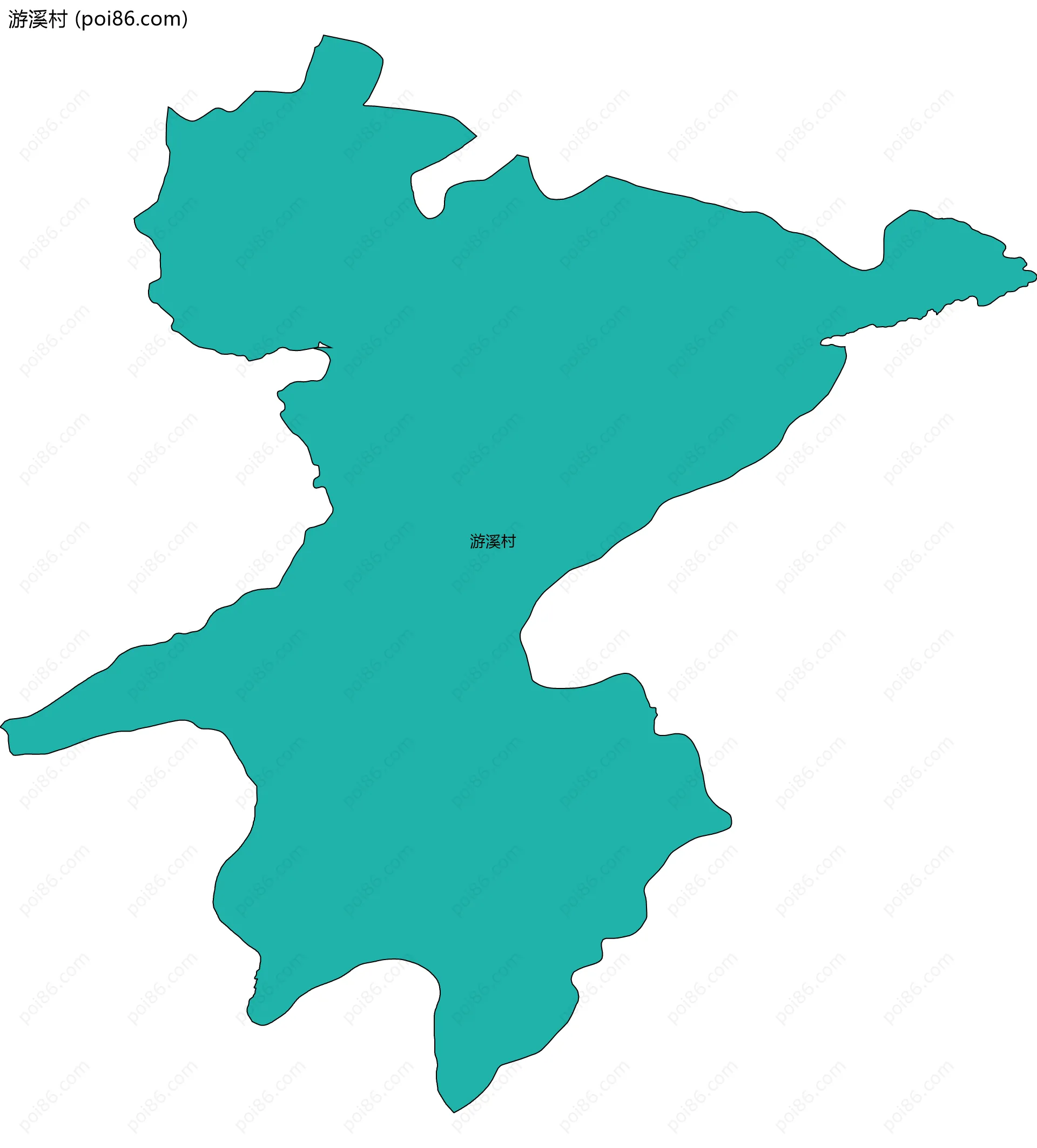 游溪村边界地图
