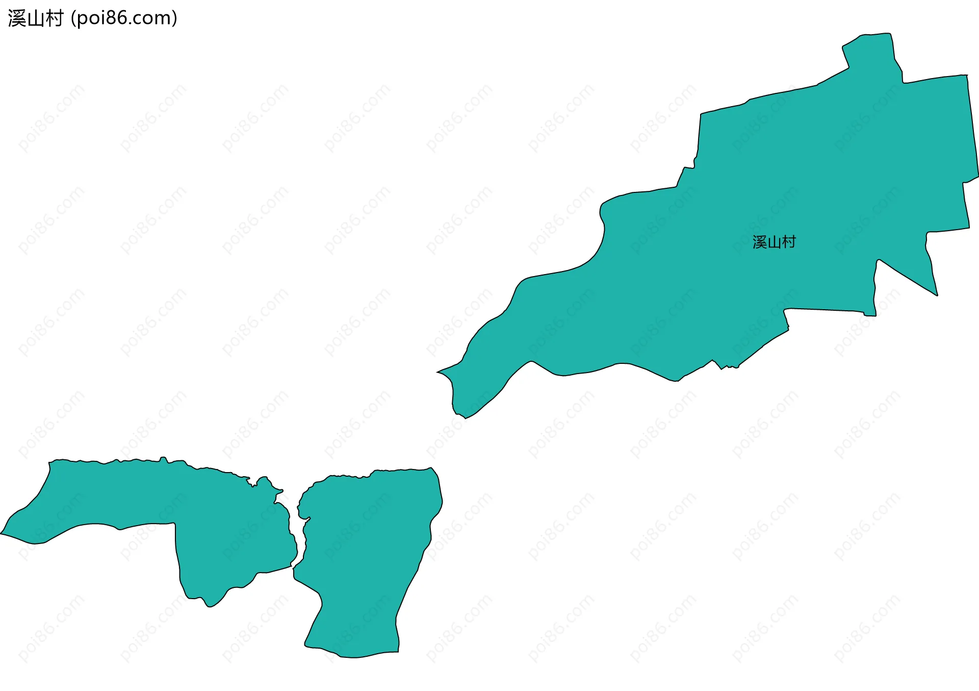 溪山村边界地图