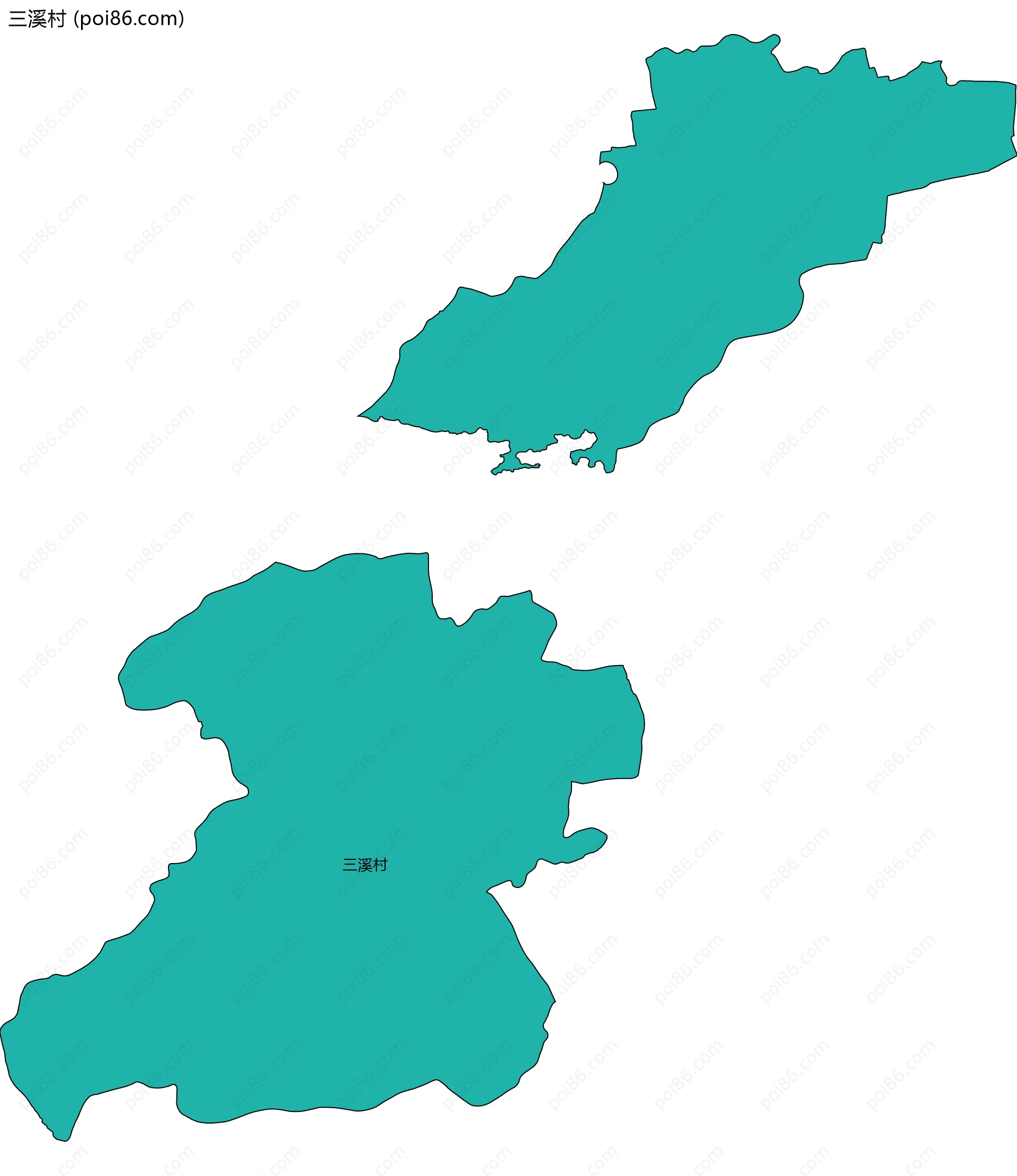 三溪村边界地图