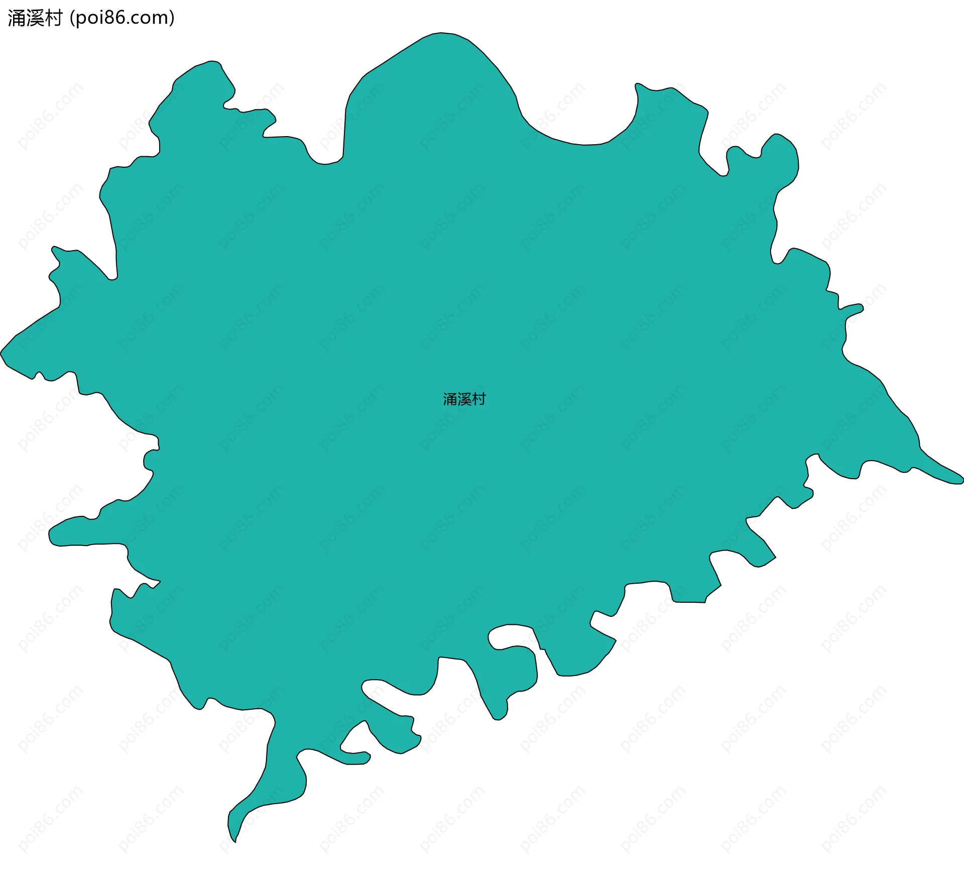 涌溪村边界地图