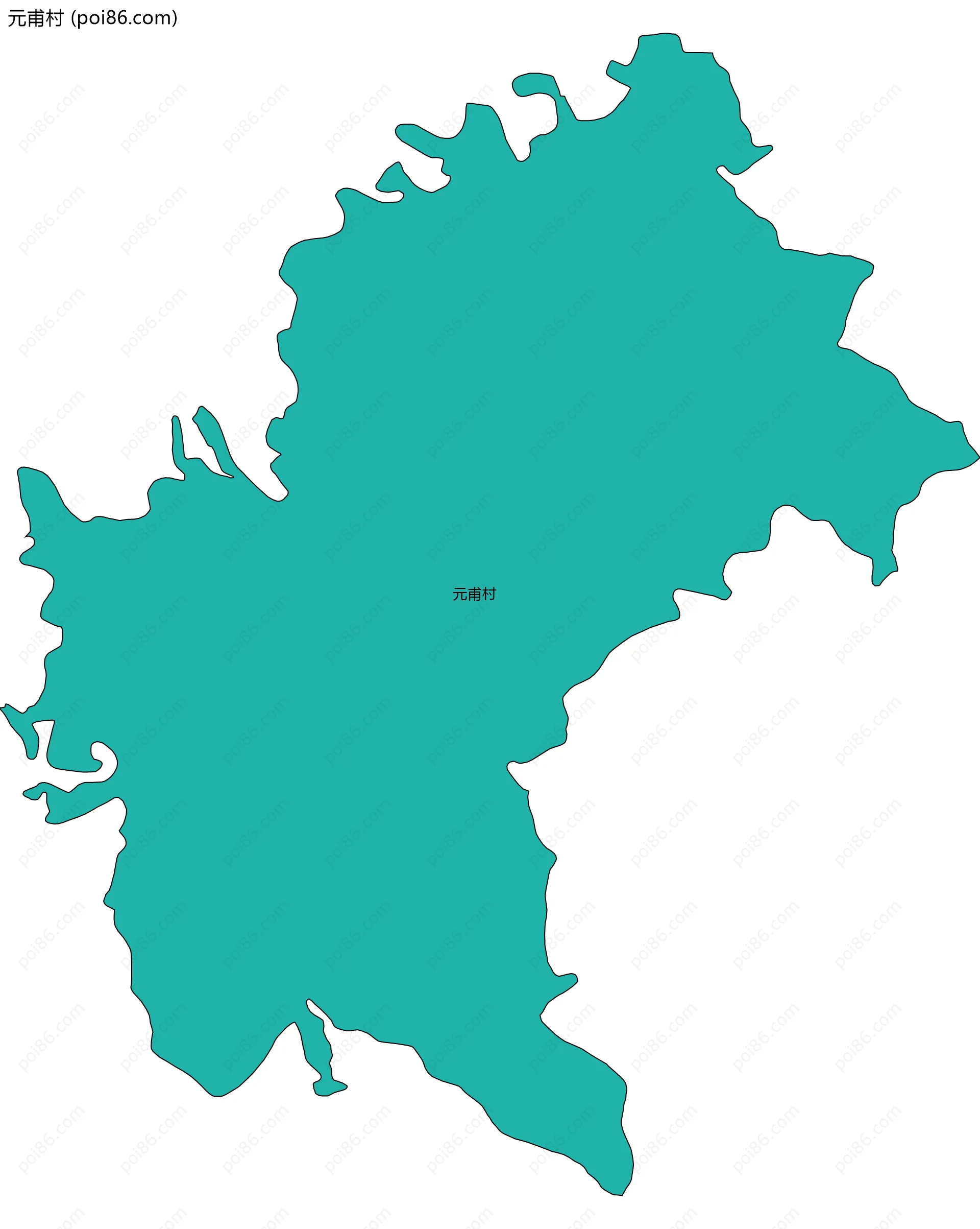 元甫村边界地图