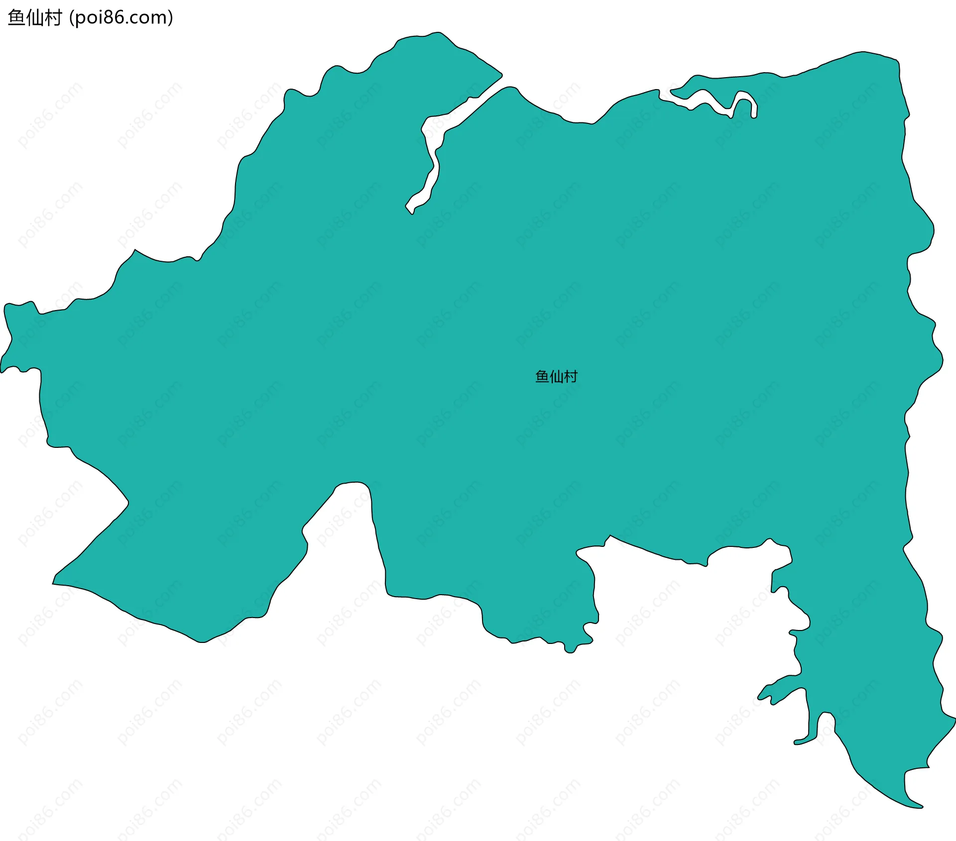 鱼仙村边界地图
