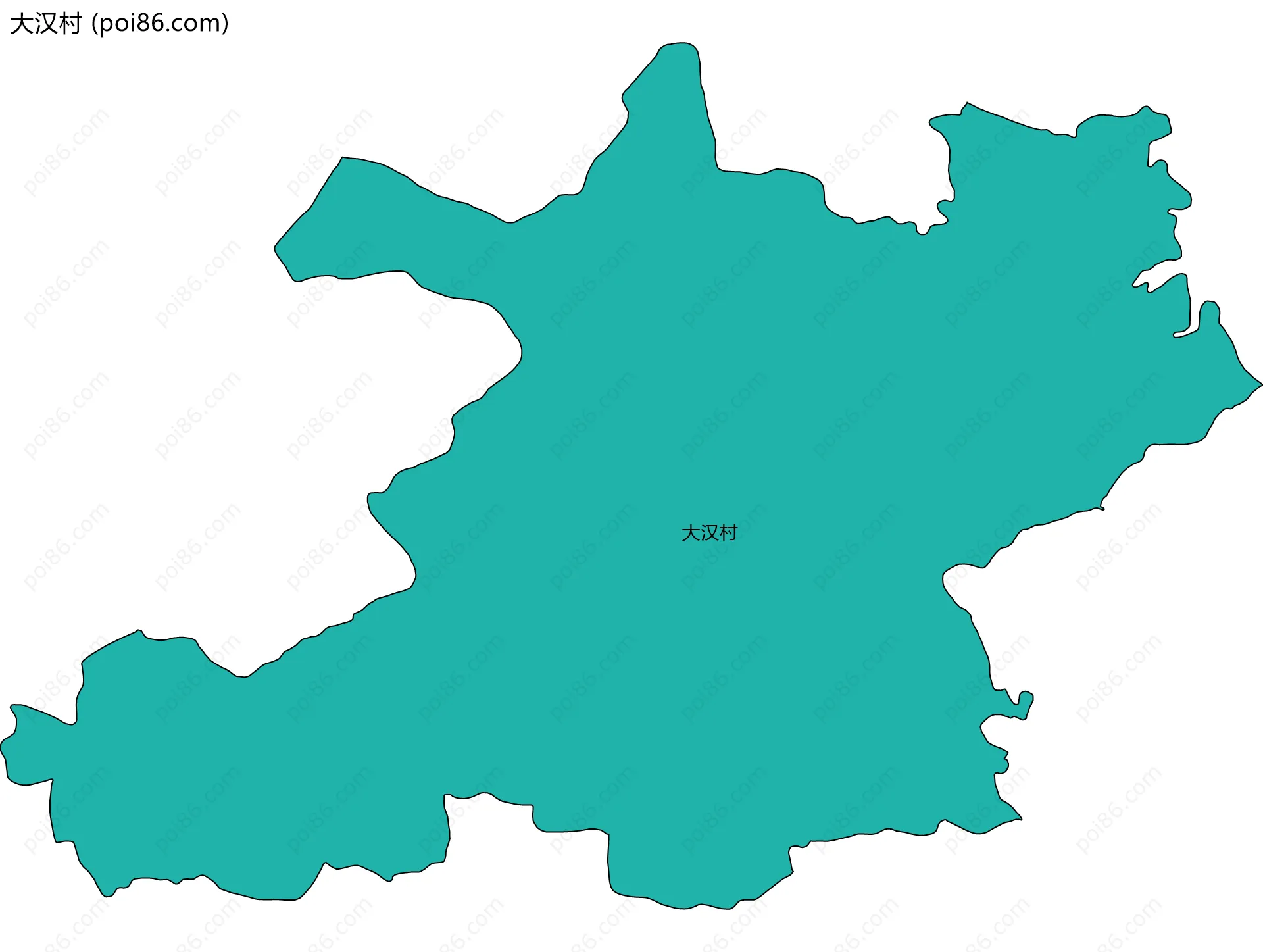 大汉村边界地图