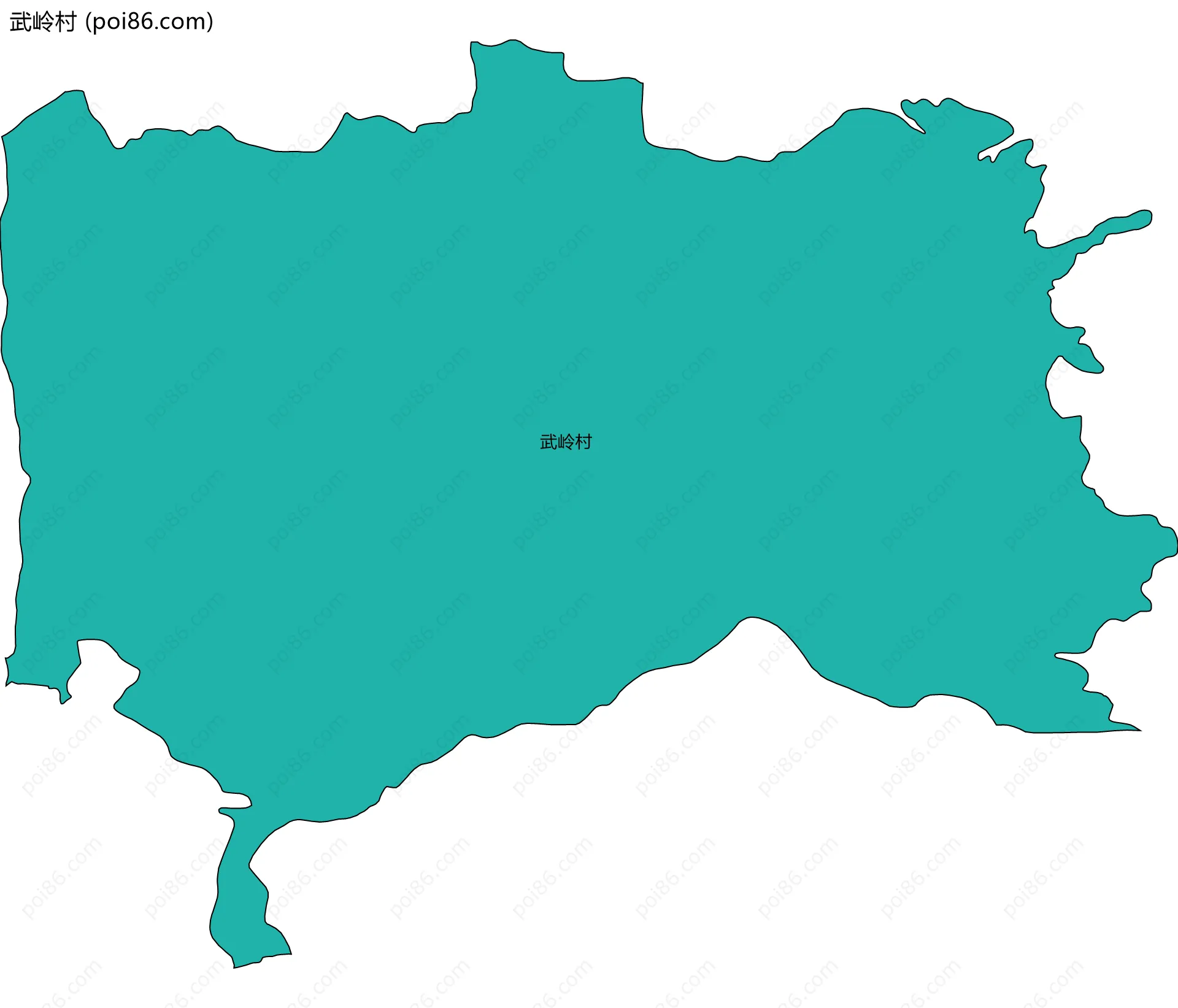 武岭村边界地图