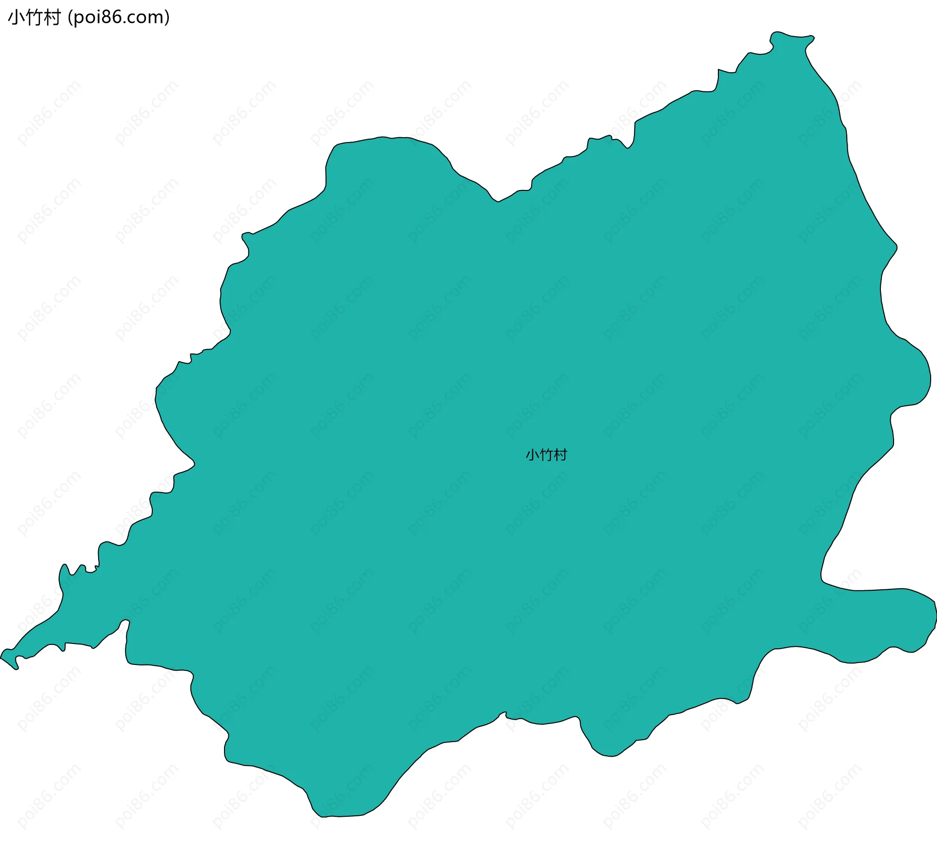 小竹村边界地图