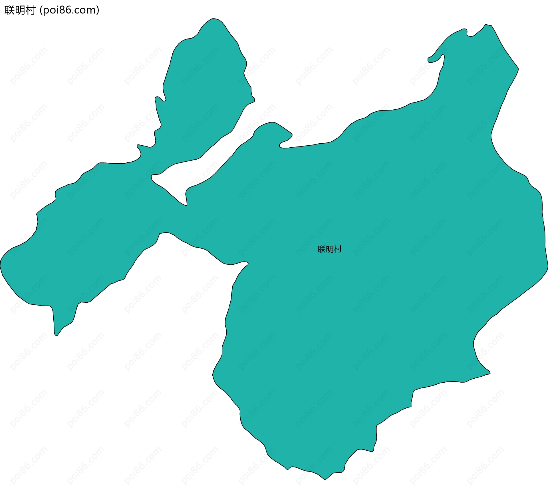 联明村边界地图