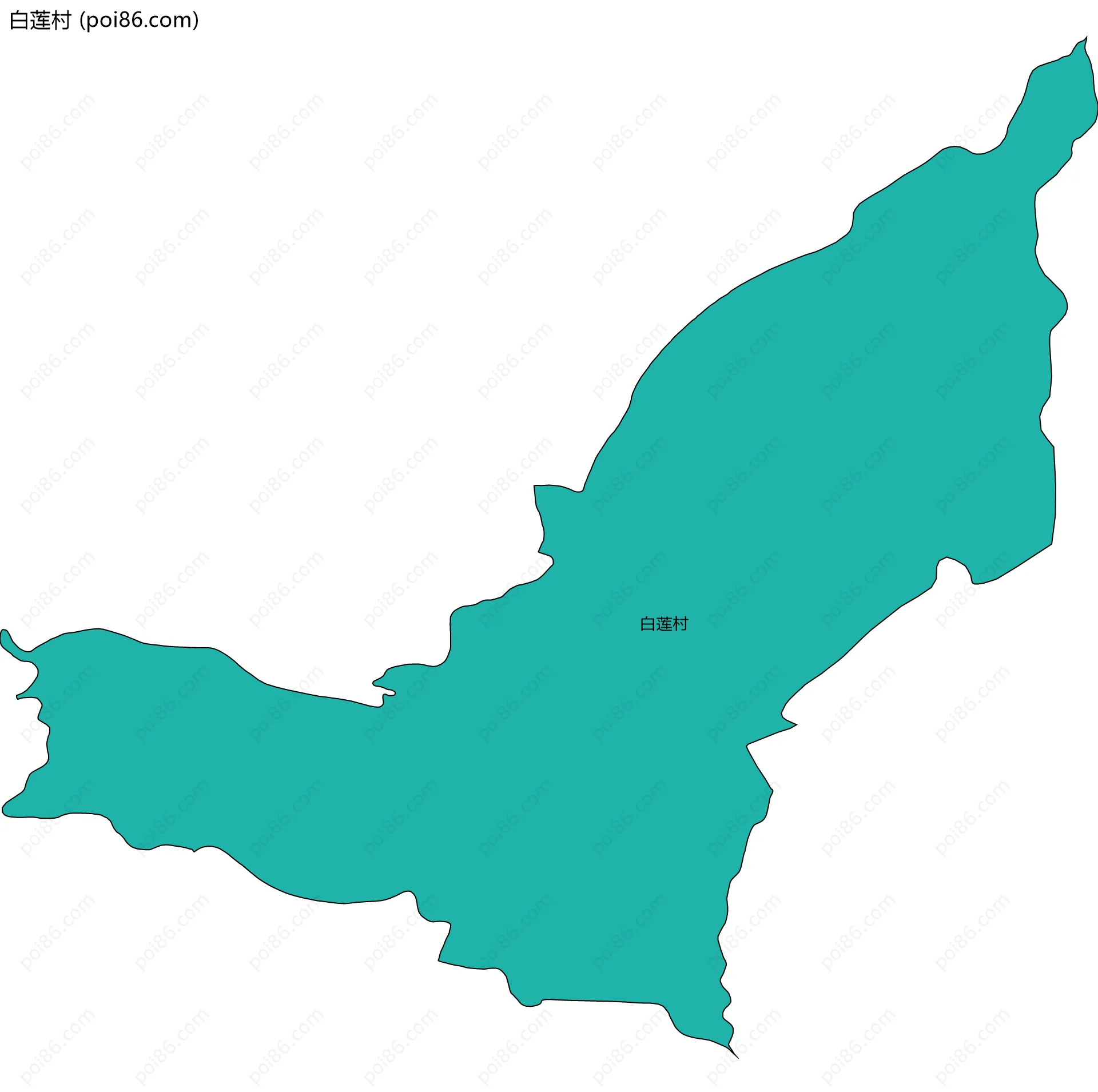 白莲村边界地图